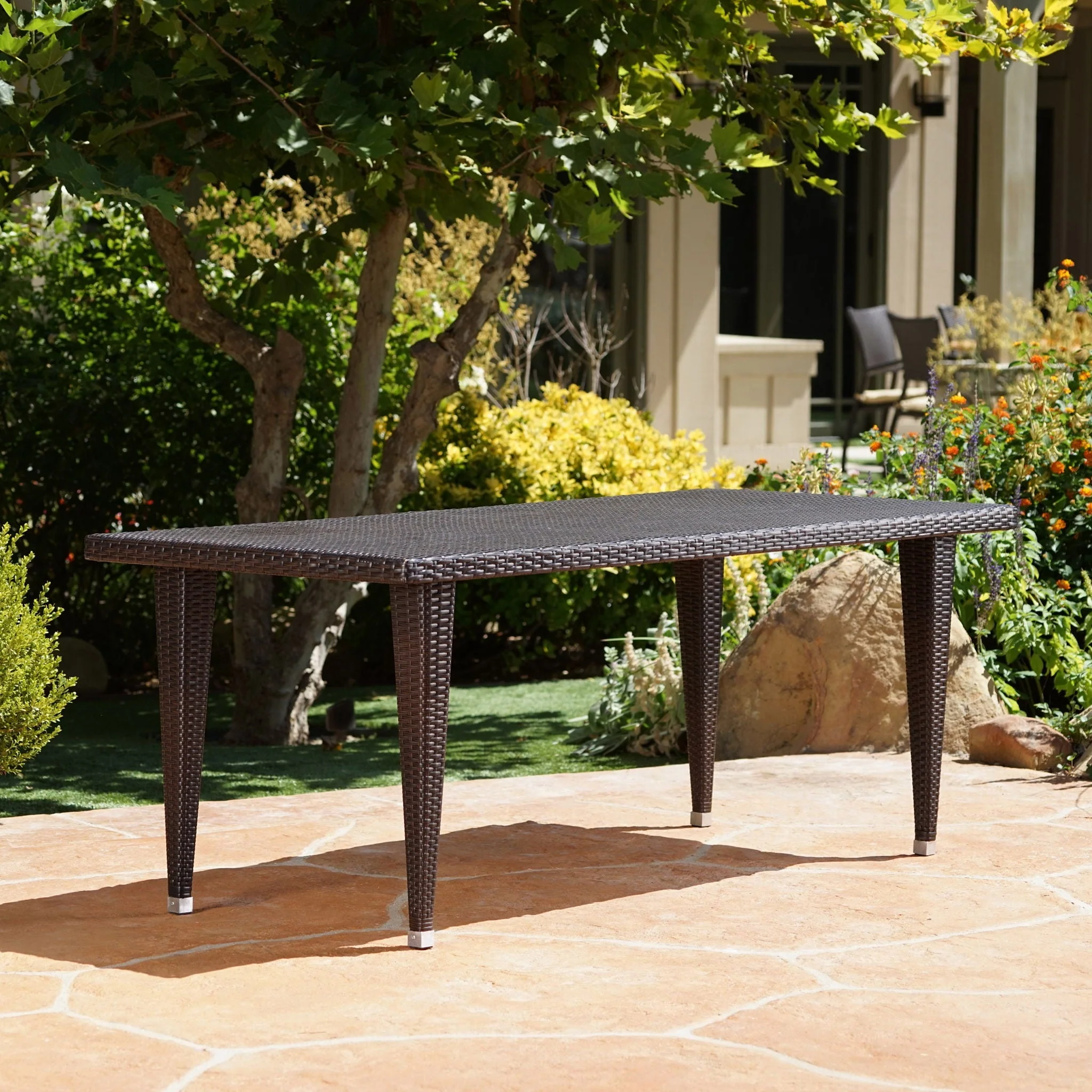 Reflect Outdoor Dining Table With Rattan Cover - Dark Gray - Image 2