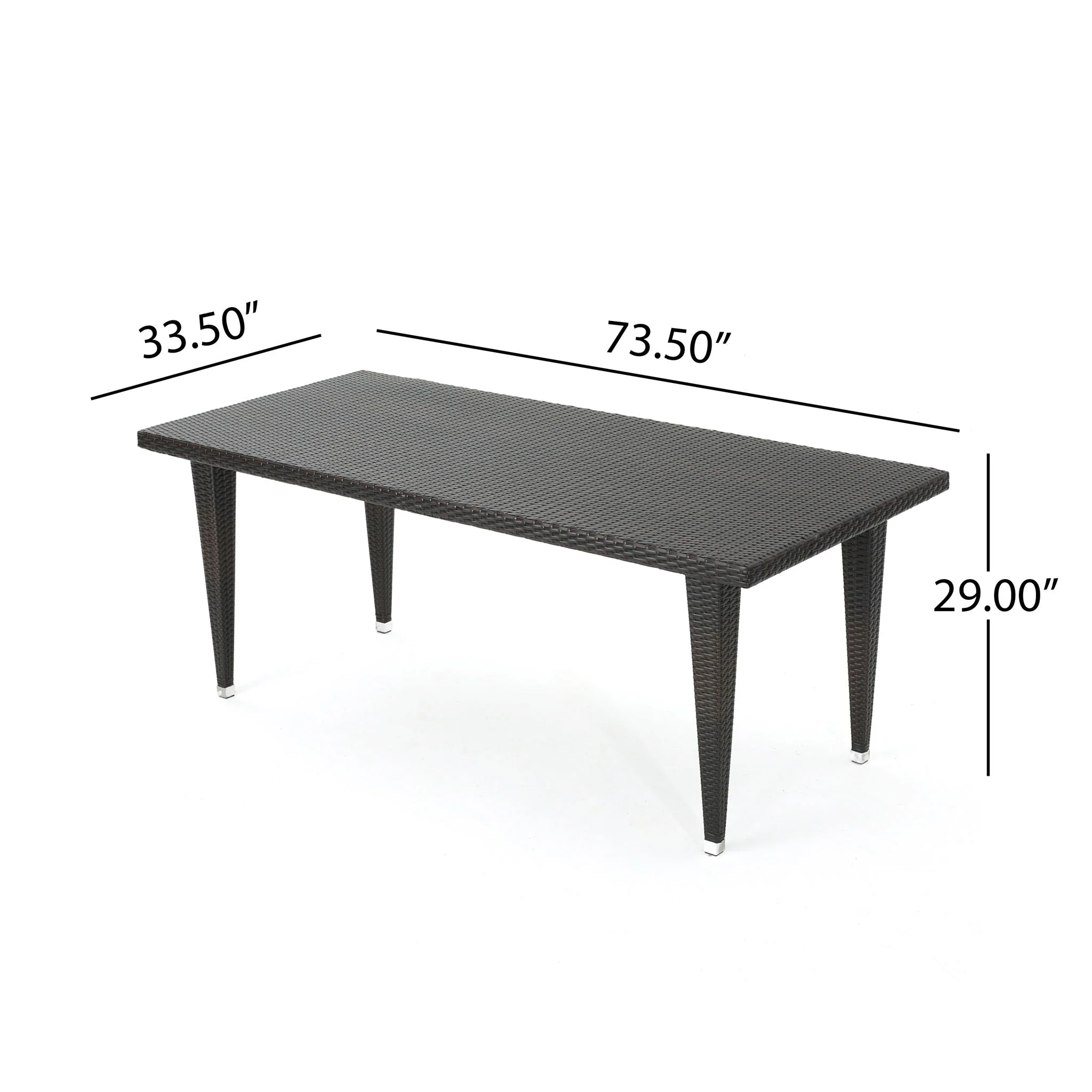 Reflect Outdoor Dining Table With Rattan Cover - Dark Gray - Image 3