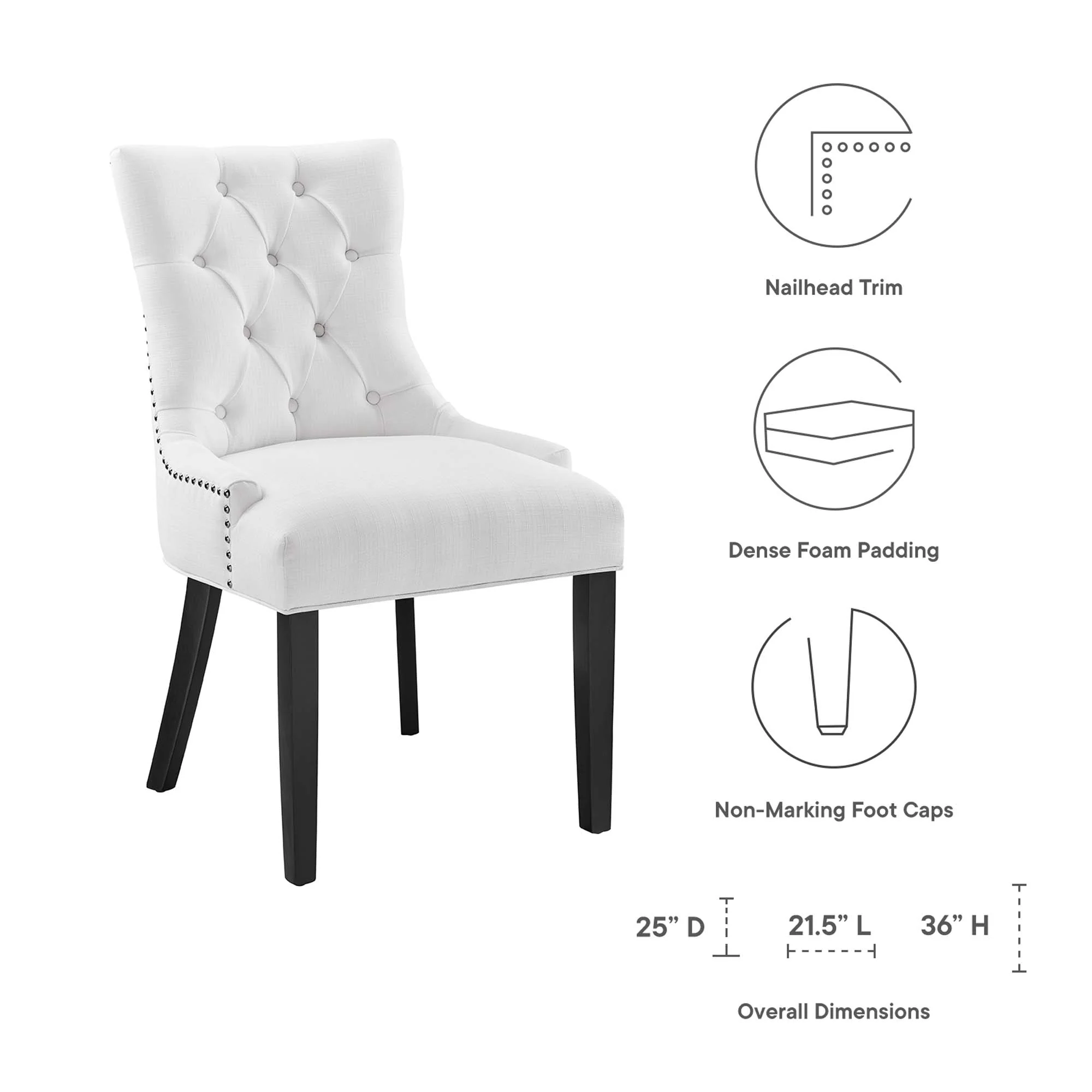 Regent Tufted Fabric Dining Chair by Modway - Image 15