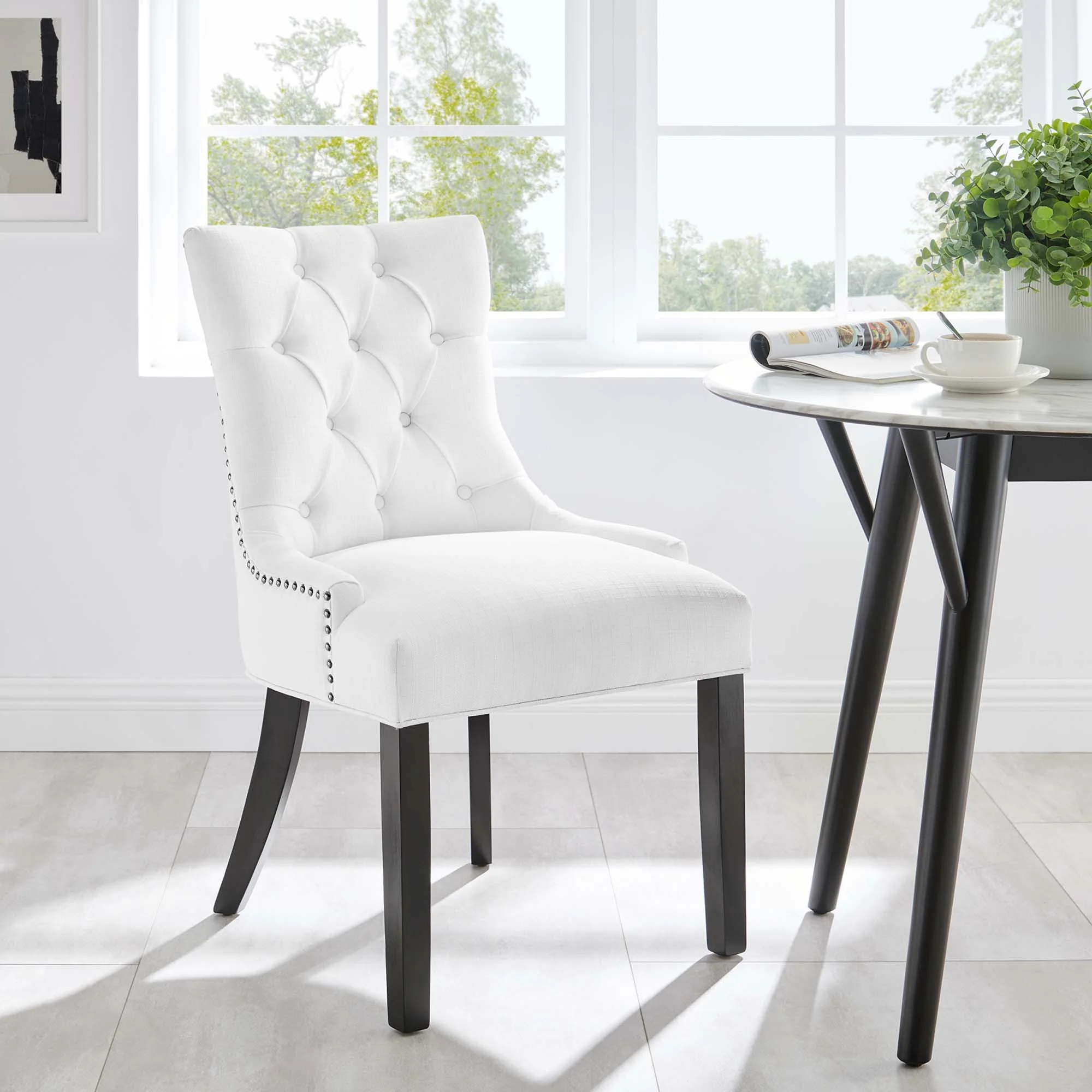 Regent Tufted Fabric Dining Chair by Modway - Image 7