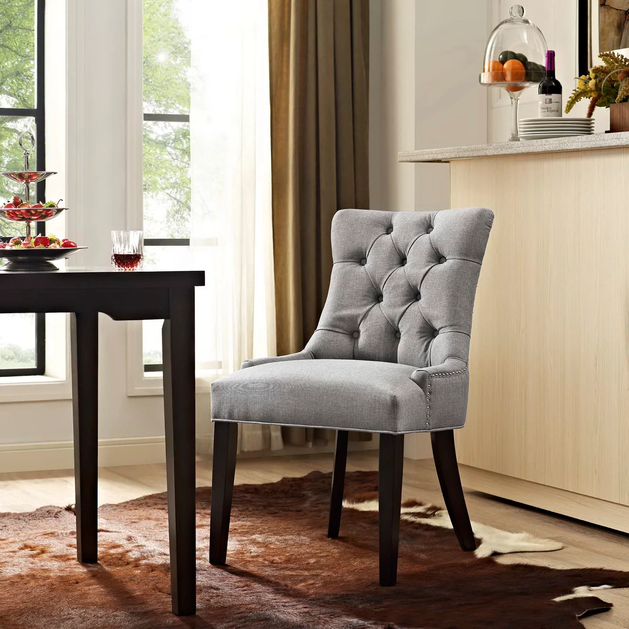 Regent Tufted Fabric Dining Chair by Modway - Image 8