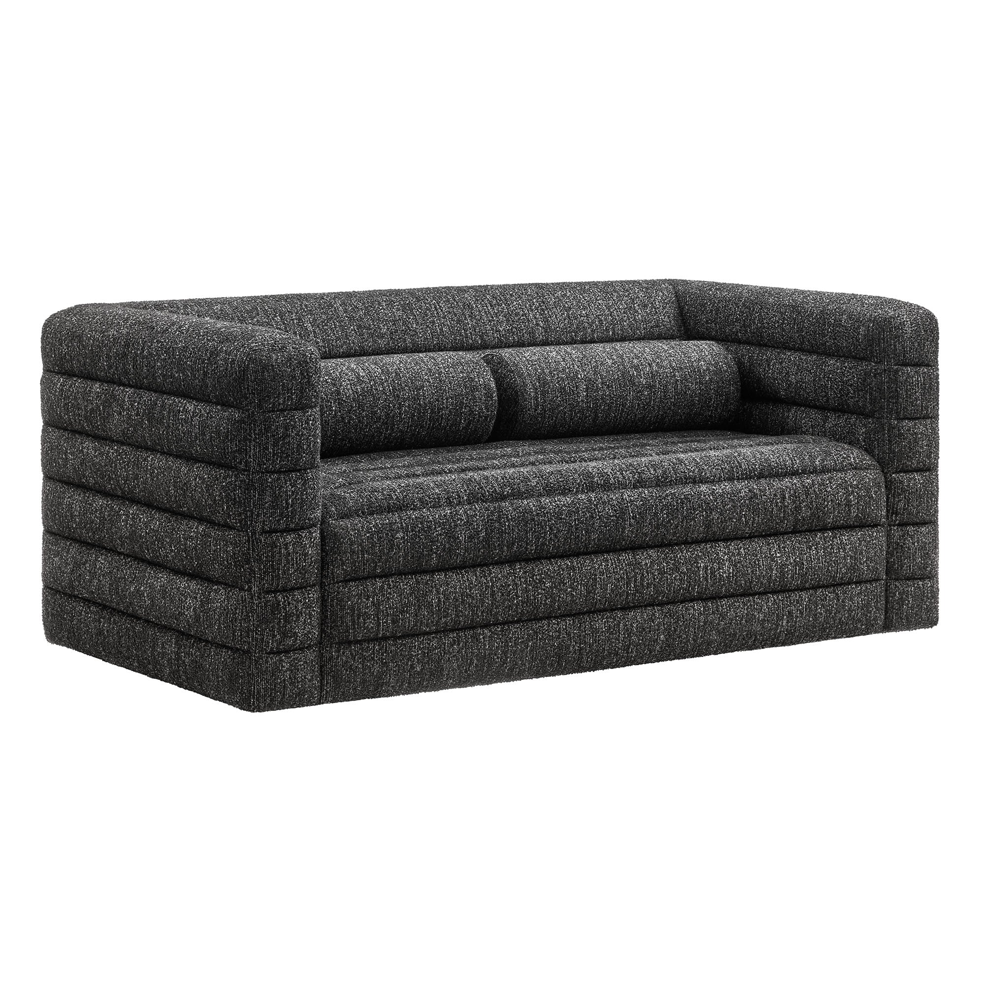 Relle Channel Tufted Boucle Upholstered Loveseat by Modway - Image 14
