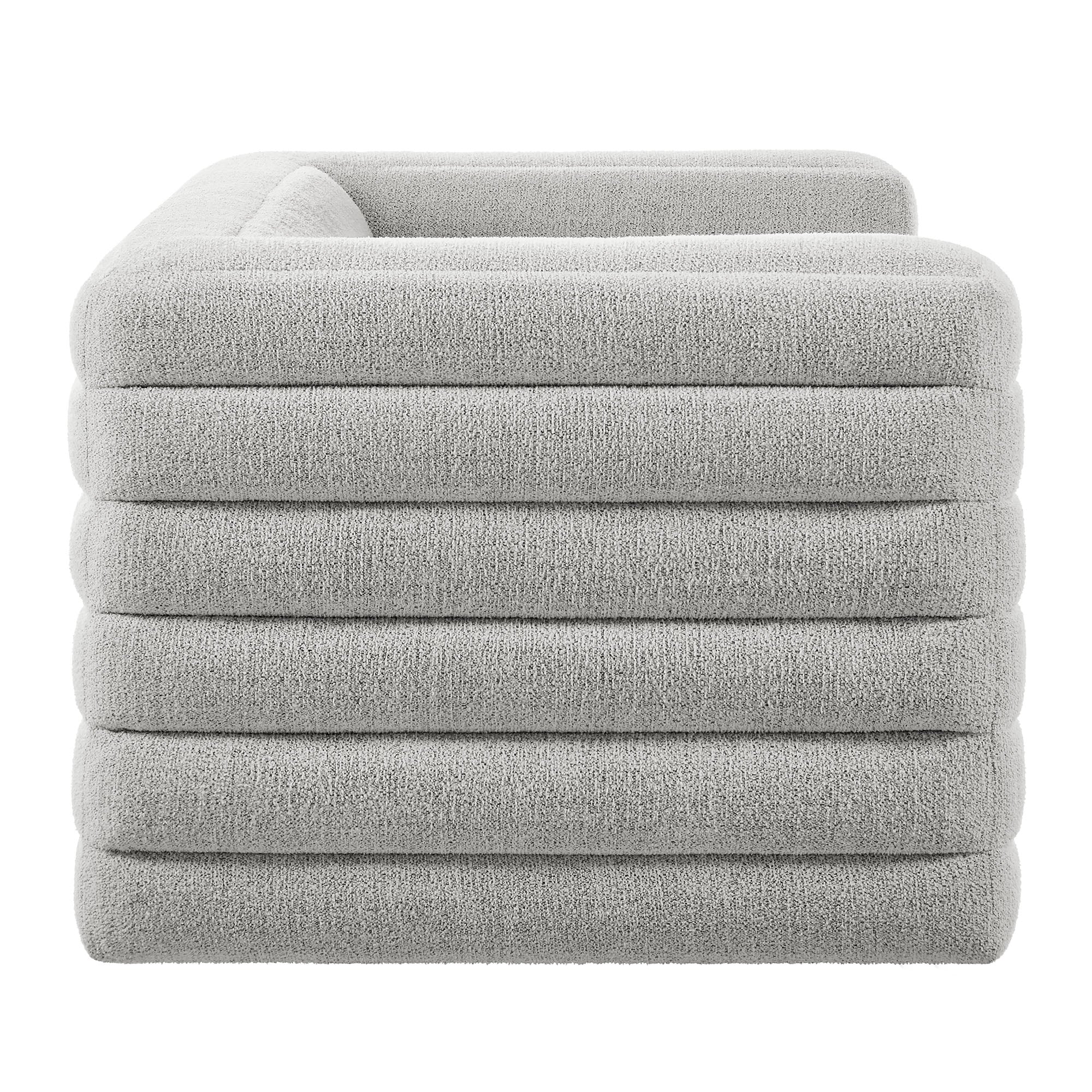 Relle Channel Tufted Boucle Upholstered Loveseat by Modway - Image 4