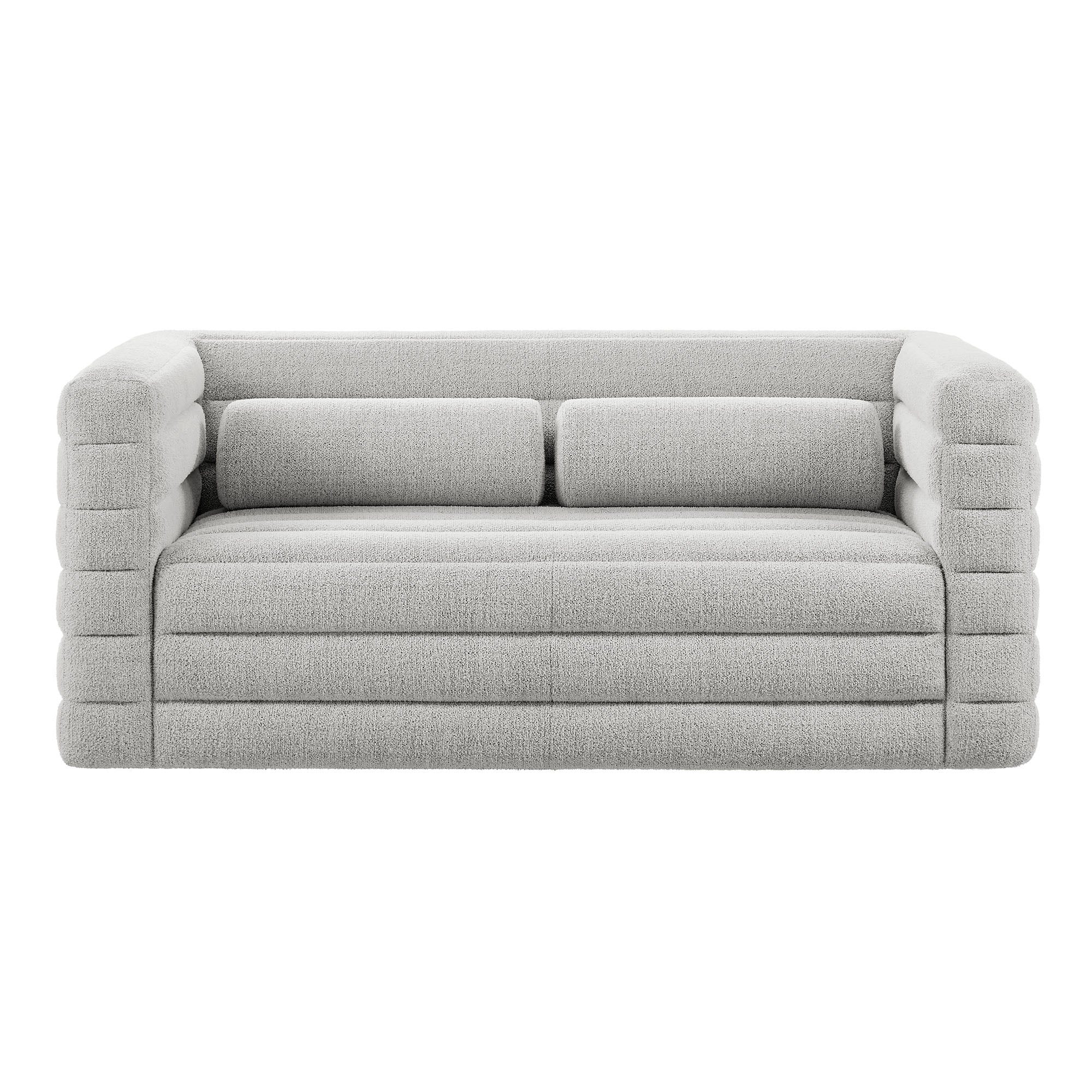 Relle Channel Tufted Boucle Upholstered Loveseat by Modway - Image 6