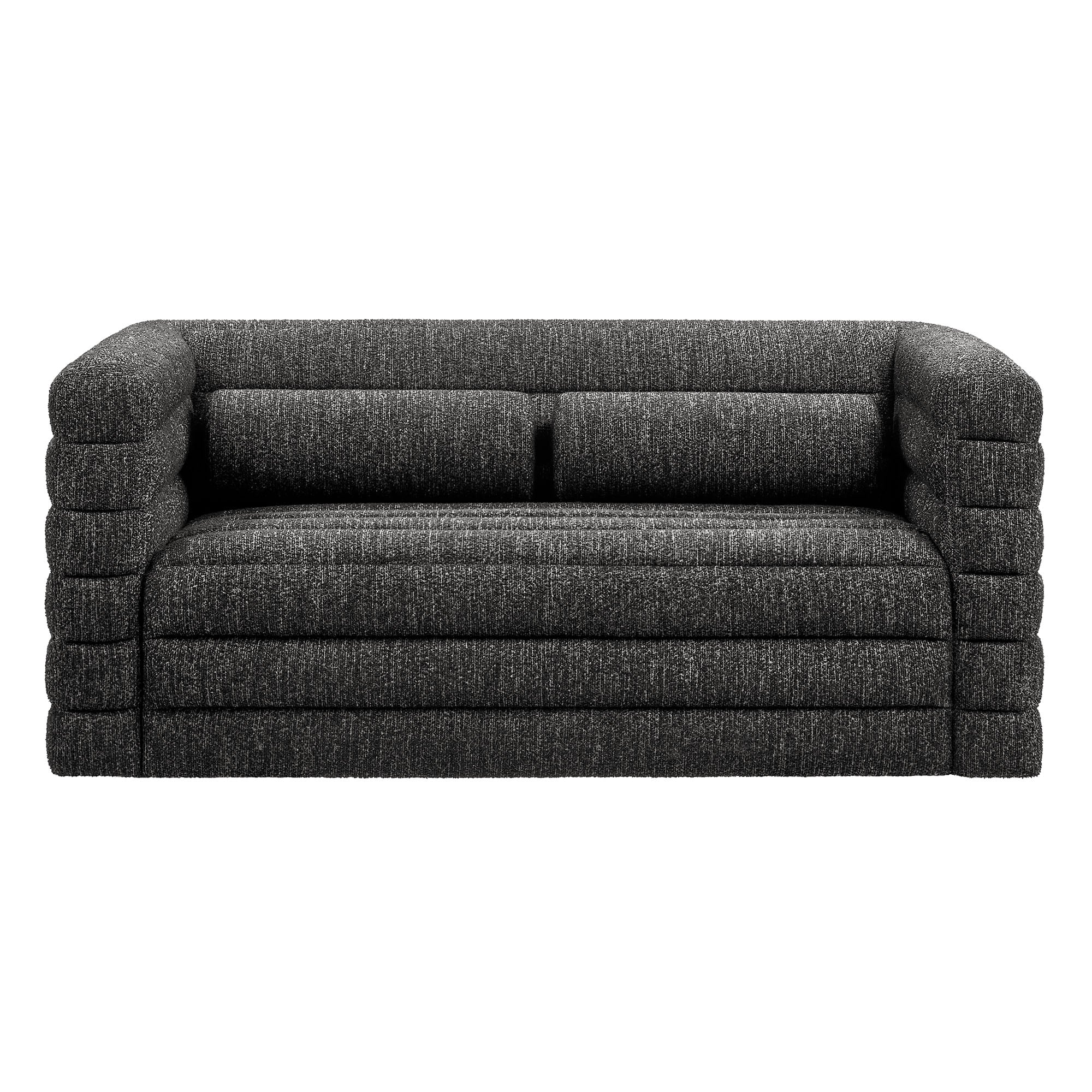 Relle Channel Tufted Boucle Upholstered Loveseat by Modway - Image 9