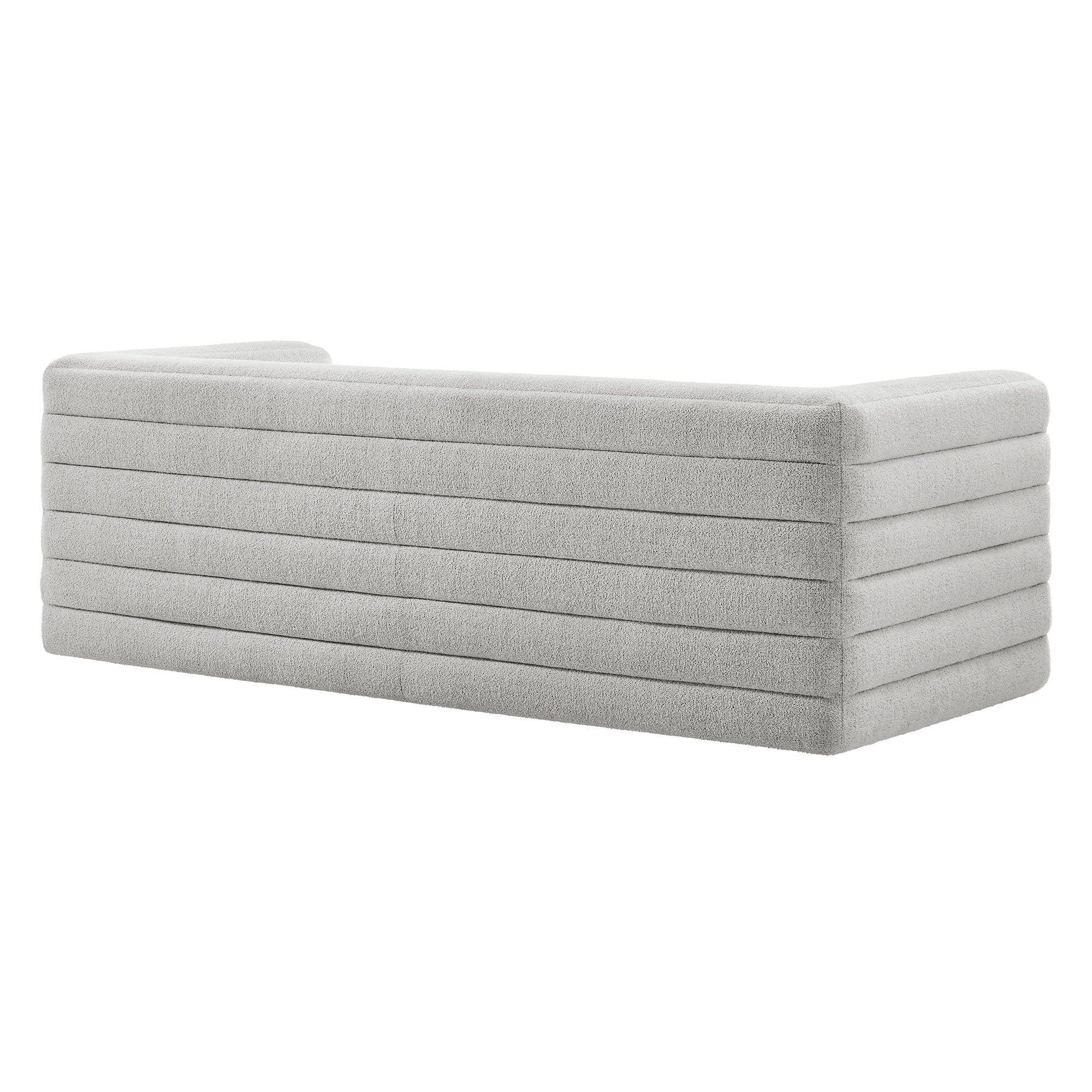 Relle Channel Tufted Boucle Upholstered Sofa by Modway - Image 10