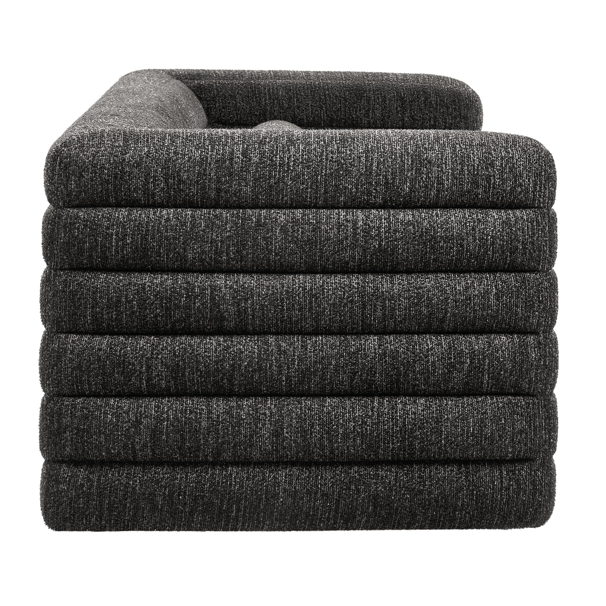 Relle Channel Tufted Boucle Upholstered Sofa by Modway - Image 4