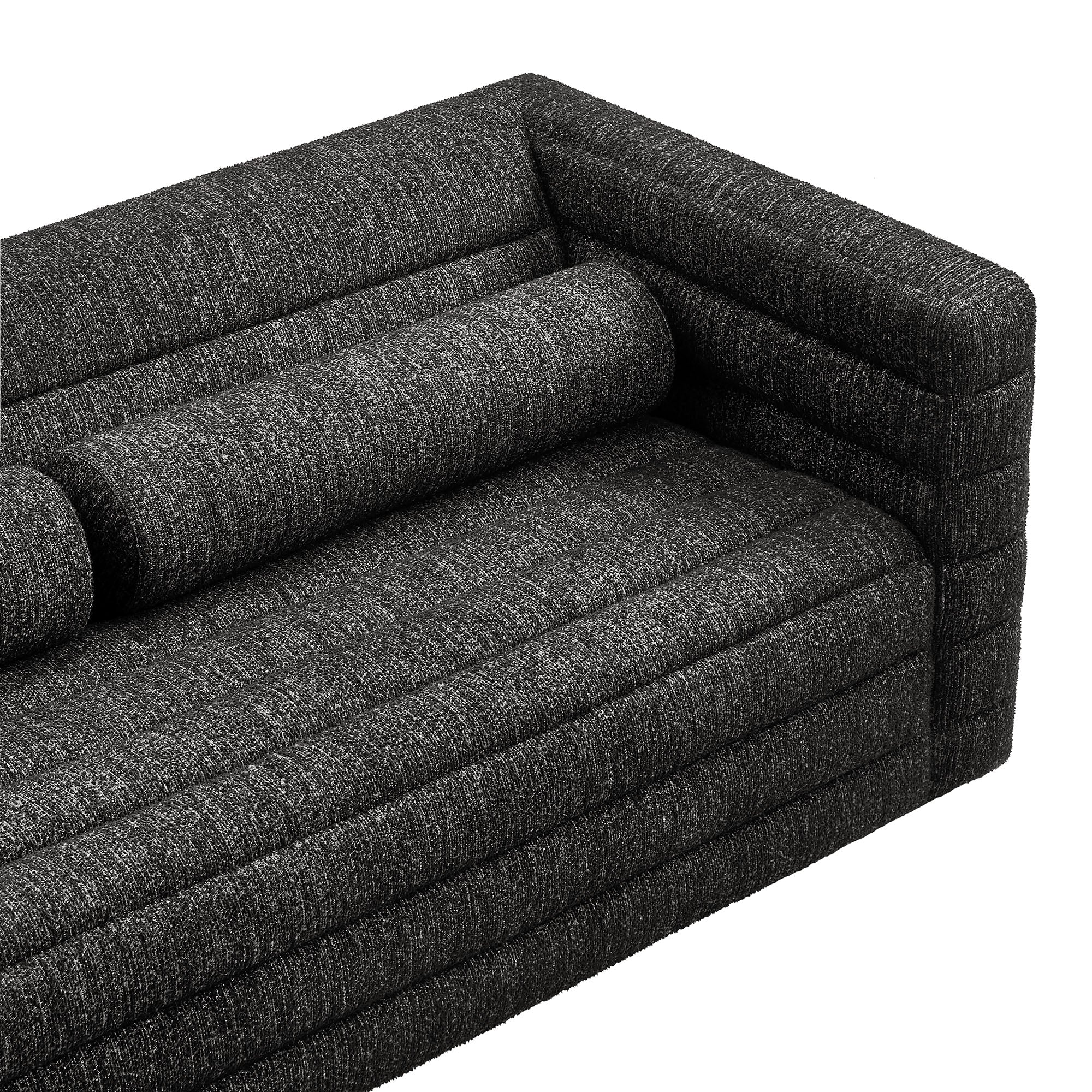 Relle Channel Tufted Boucle Upholstered Sofa by Modway - Image 7