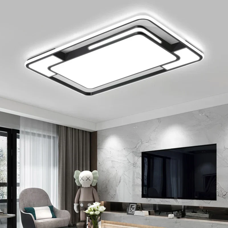 Remote Control LED Ceiling Light Square Modern Living Room Bedroom Dining Lamp - Image 2