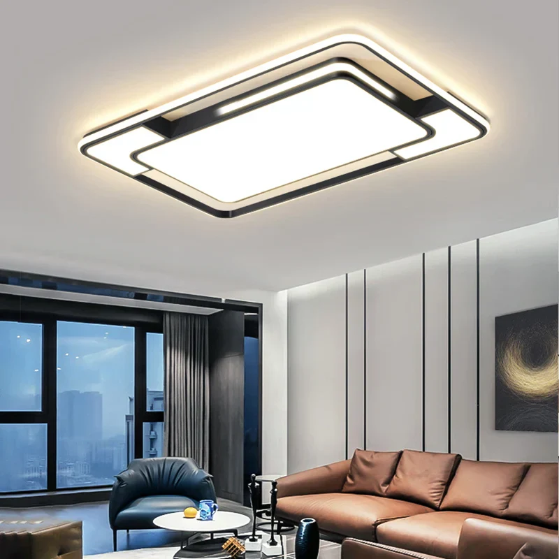 Remote Control LED Ceiling Light Square Modern Living Room Bedroom Dining Lamp - Image 6