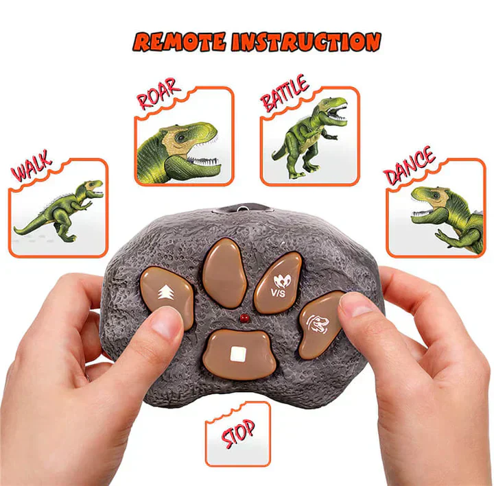Remote Control T-Rex Dinosaur with Lights Sounds Walking RC Toy - Image 13