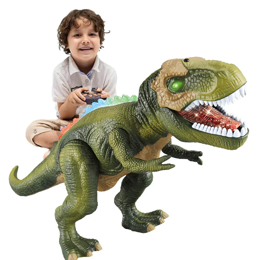 Remote Control T-Rex Dinosaur with Lights Sounds Walking RC Toy - Image 2