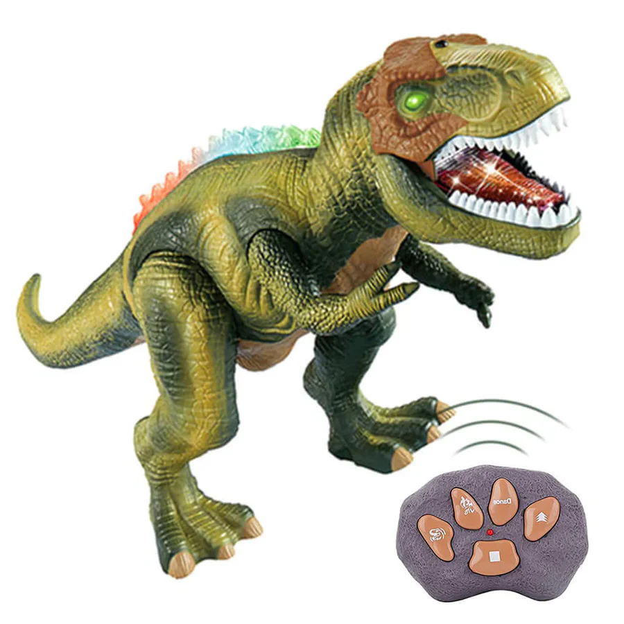 Remote Control T-Rex Dinosaur with Lights Sounds Walking RC Toy - Image 4