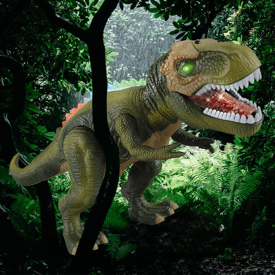Remote Control T-Rex Dinosaur with Lights Sounds Walking RC Toy - Image 5
