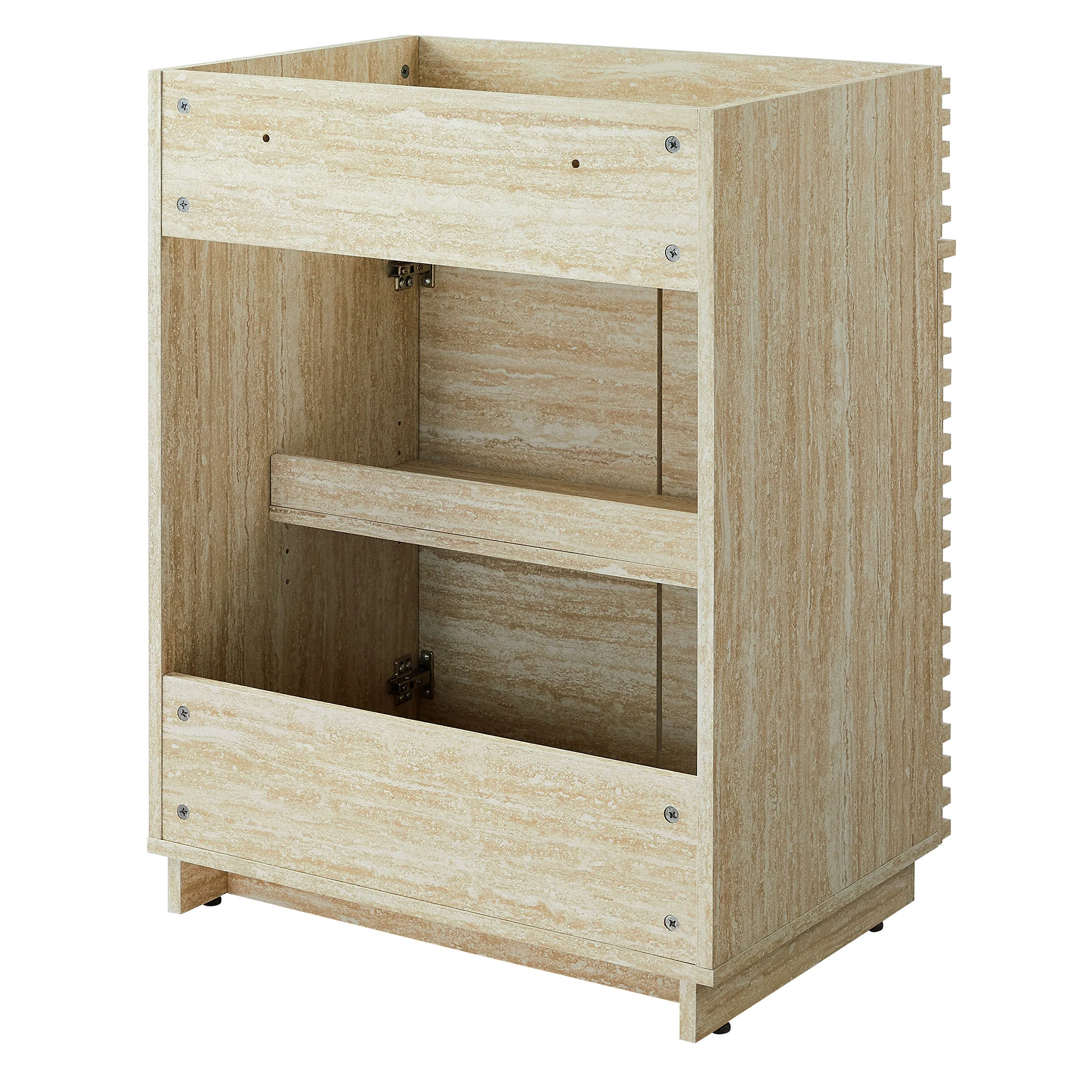 Render 24" Faux Travertine Bathroom Vanity Cabinet - Image 5