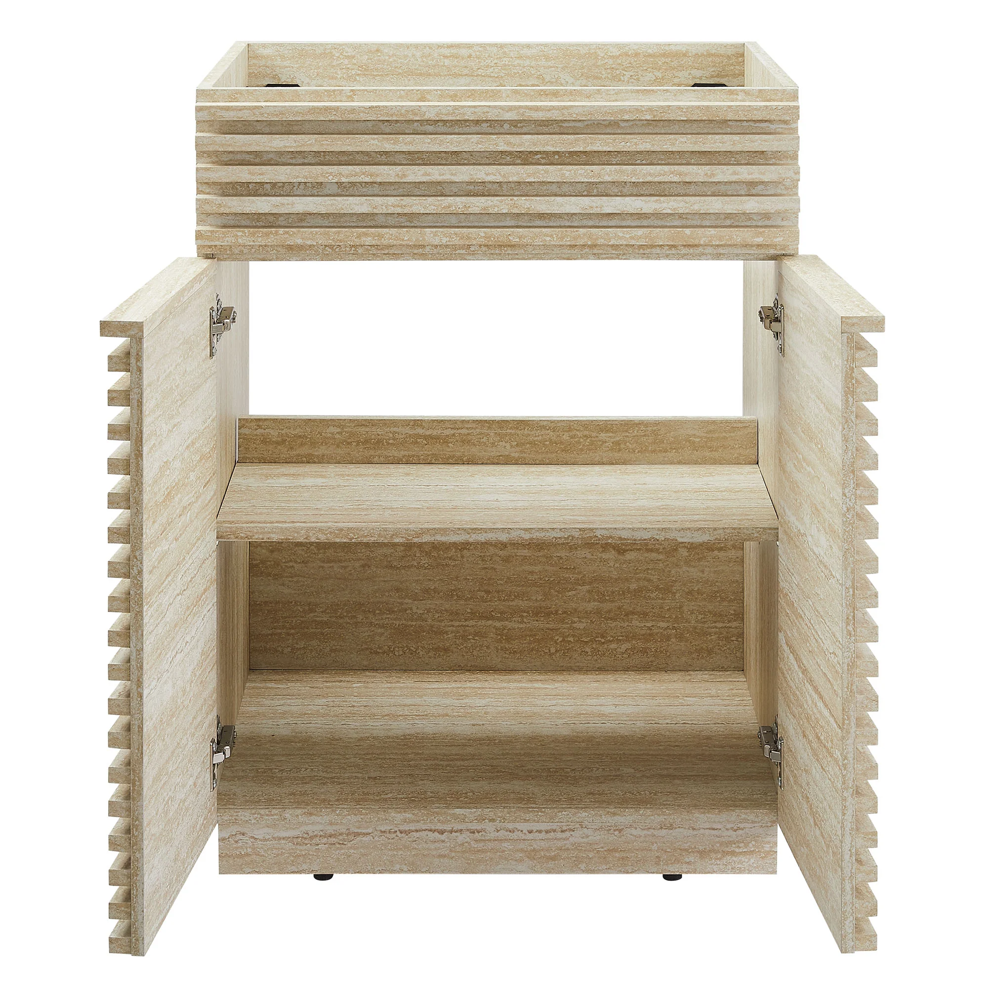 Render 24" Faux Travertine Bathroom Vanity Cabinet - Image 7