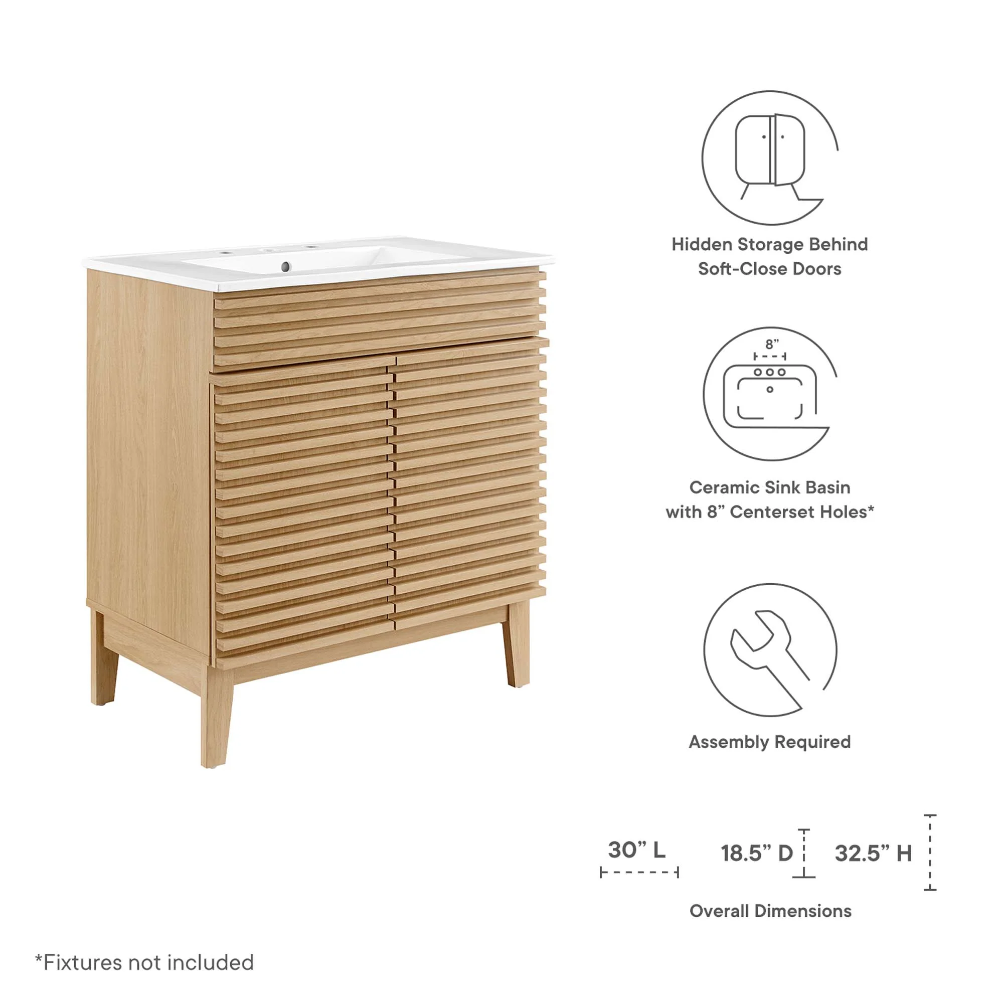 Render 30" Bathroom Vanity Cabinet by Modway - Image 18