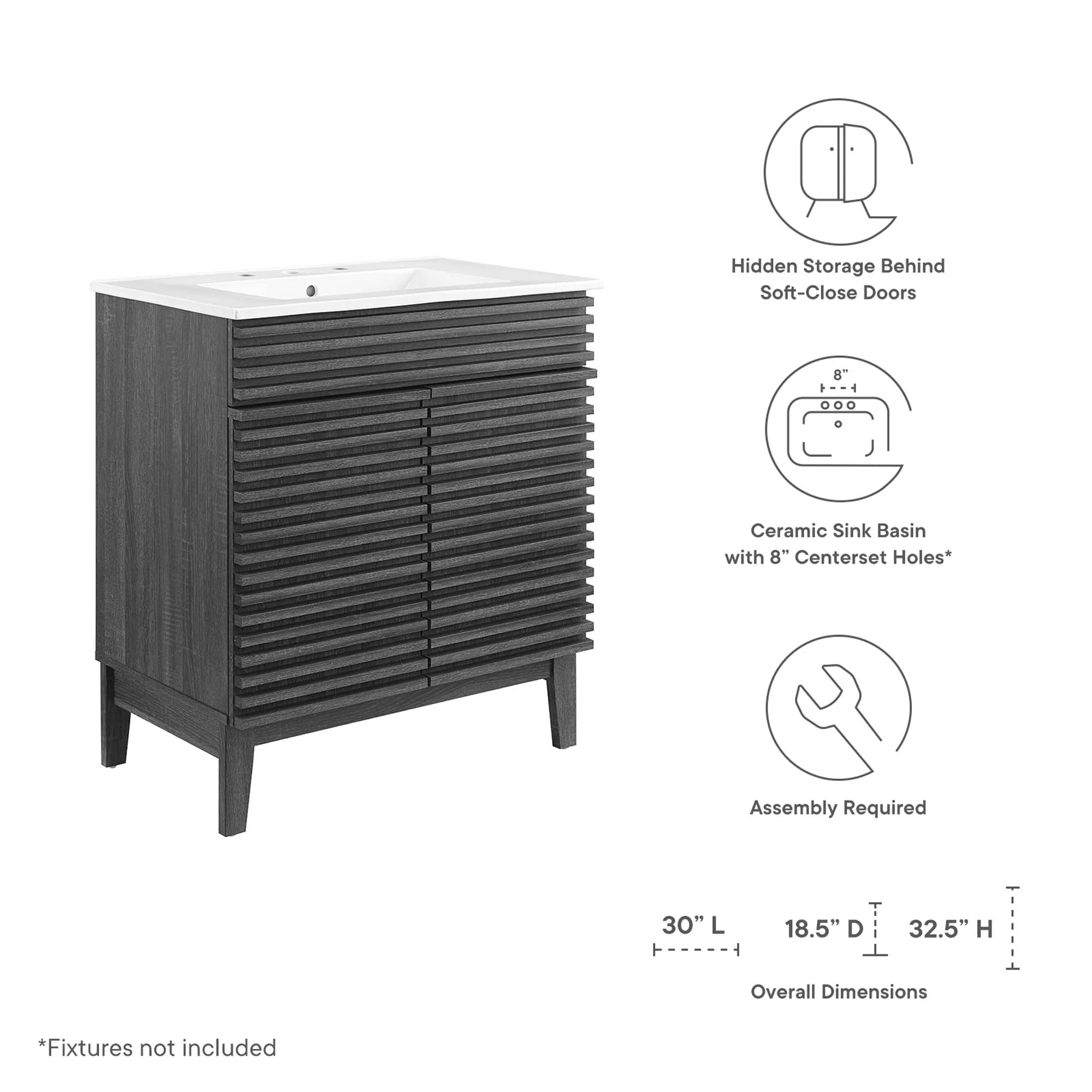 Render 30" Bathroom Vanity Cabinet by Modway - Image 2