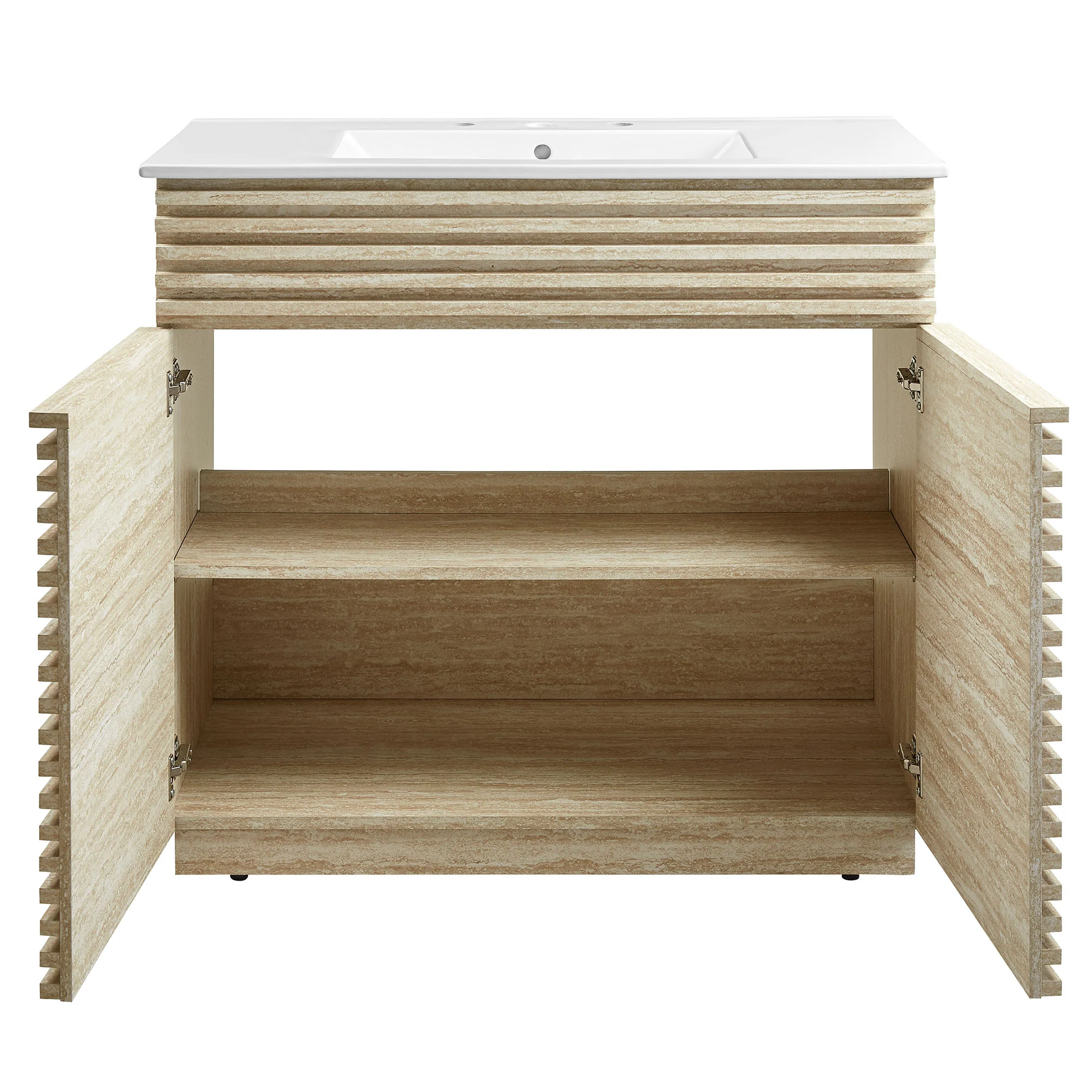 Render 36" Faux Travertine Bathroom Vanity With Sink by Modway - Image 6