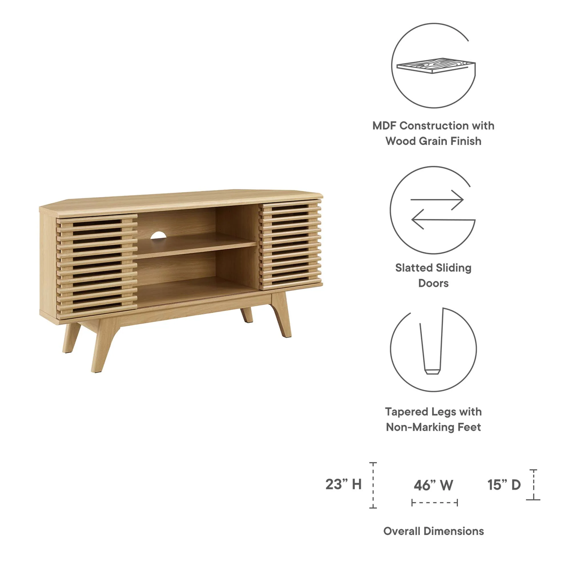Render 46" Corner TV Stand by Modway - Image 18