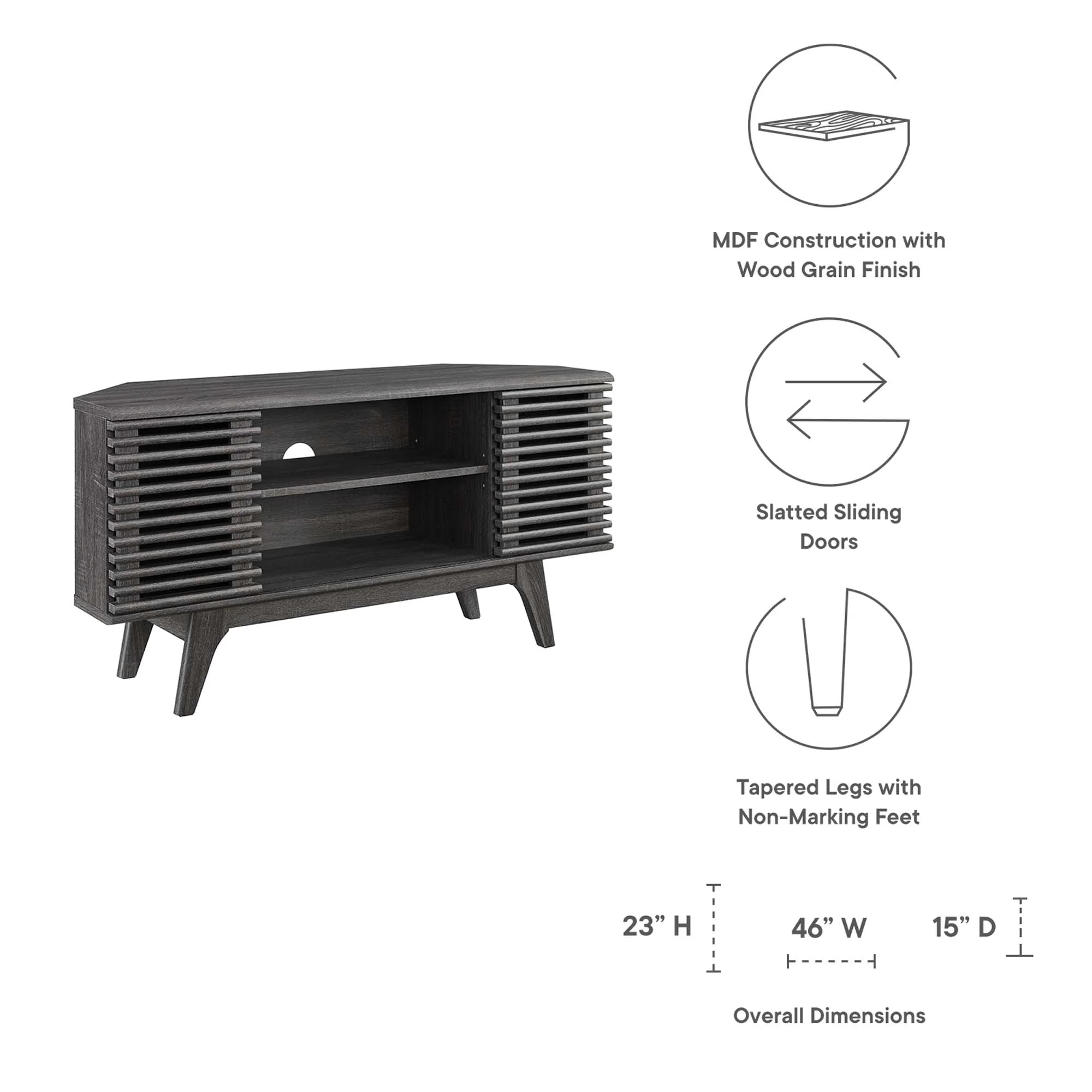Render 46" Corner TV Stand by Modway - Image 19