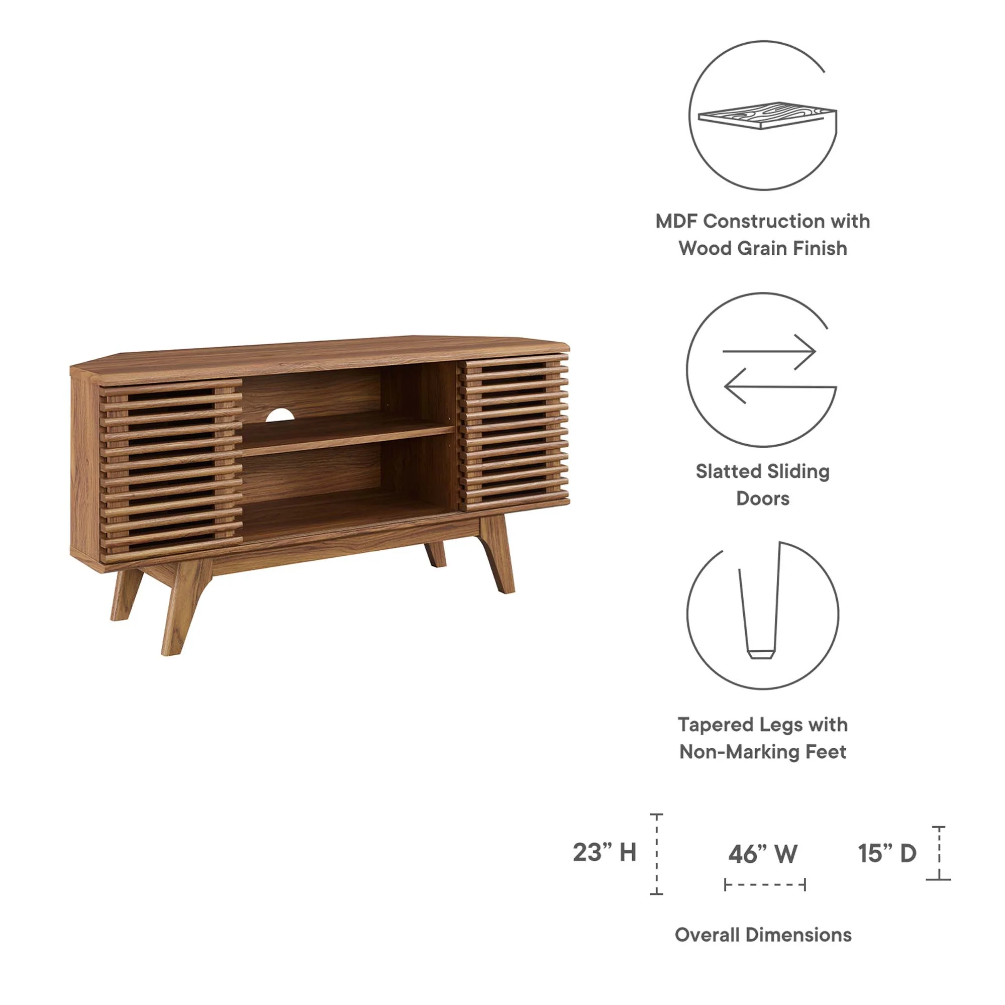 Render 46" Corner TV Stand by Modway - Image 2
