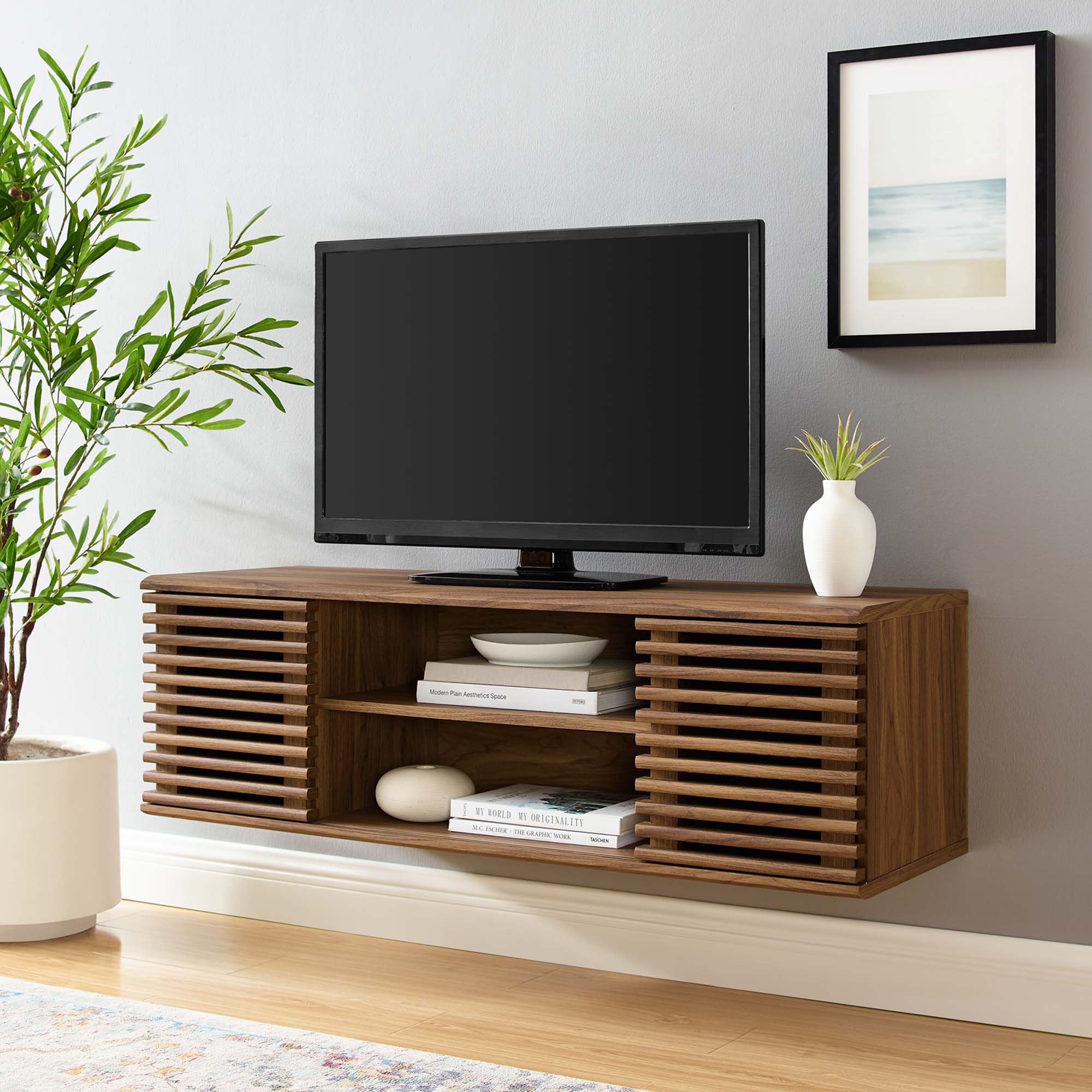 Render 46" Wall-Mount Media Console TV Stand by Modway - Image 6