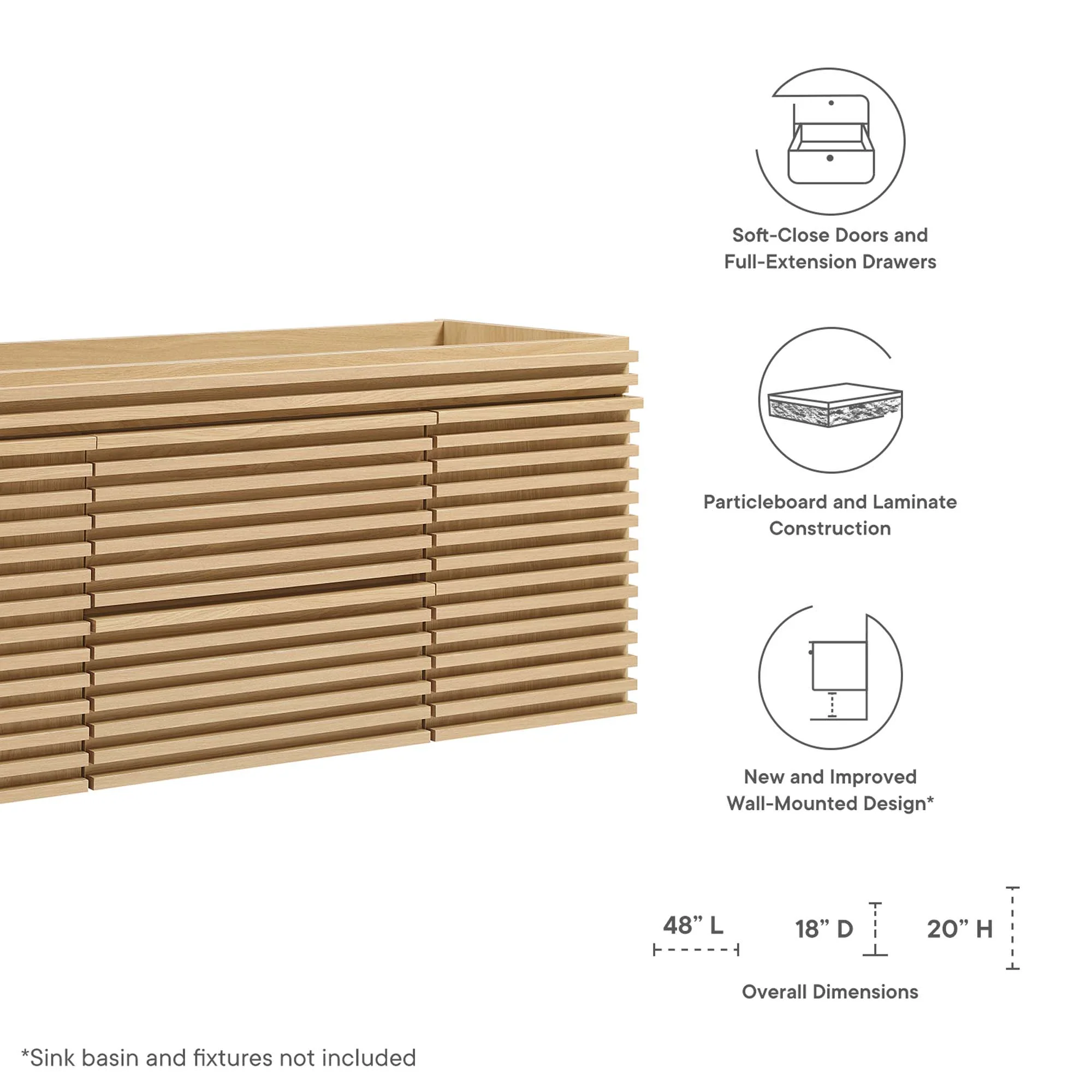 Render 48" Single Sink Compatible Bathroom Vanity Cabinet by Modway - Image 13