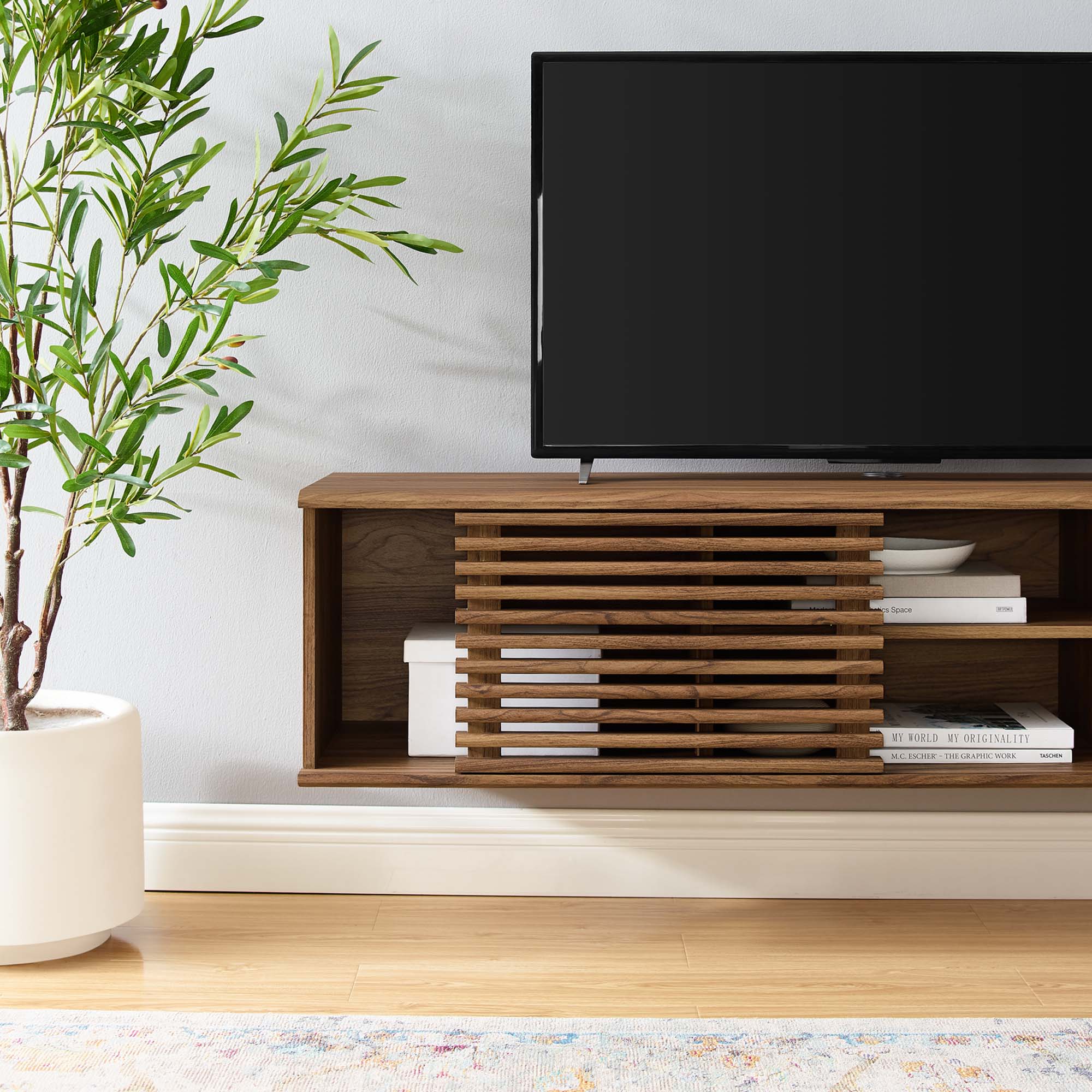 Render 60" Wall-Mount Media Console TV Stand by Modway - Image 7
