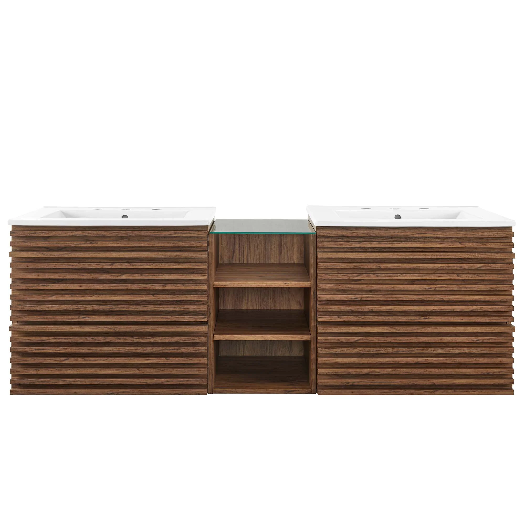 Render 62" Wall-Mount Double Sink Bathroom Vanity by Modway - Image 4