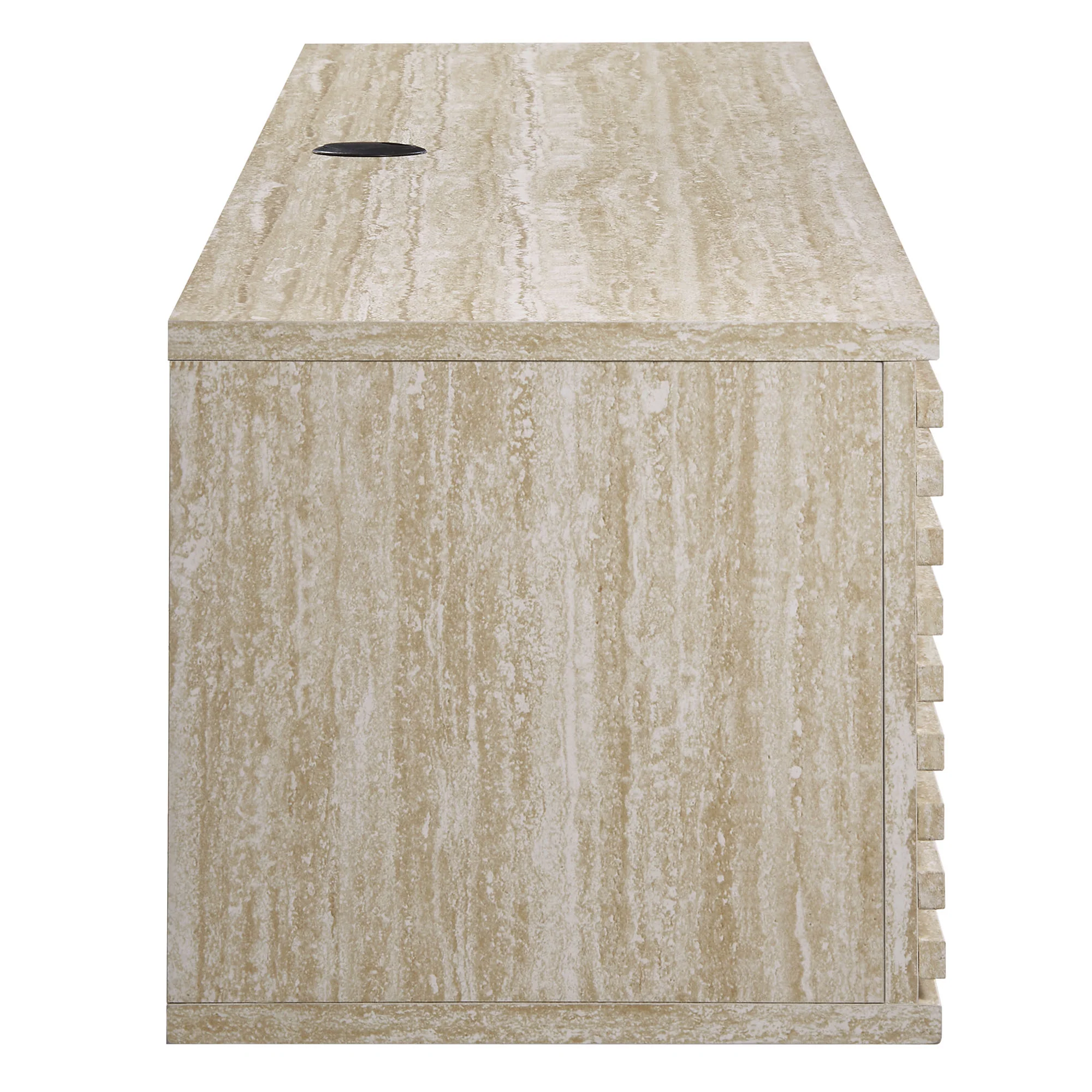 Render 70" Faux Travertine Wall-Mount Media Console TV Stand - Image 5