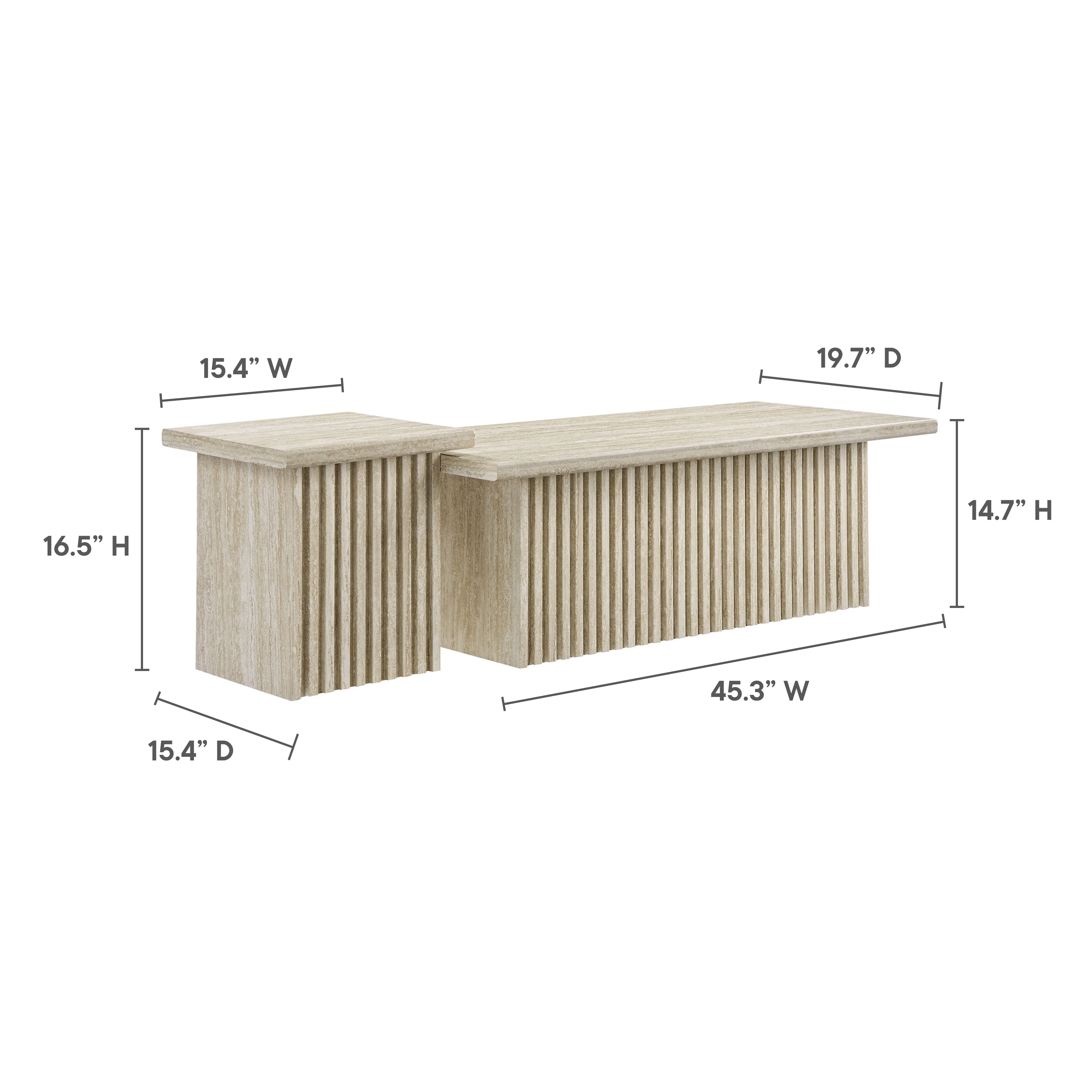 Render Nesting Coffee Tables Set of 2 by Modway - Image 12