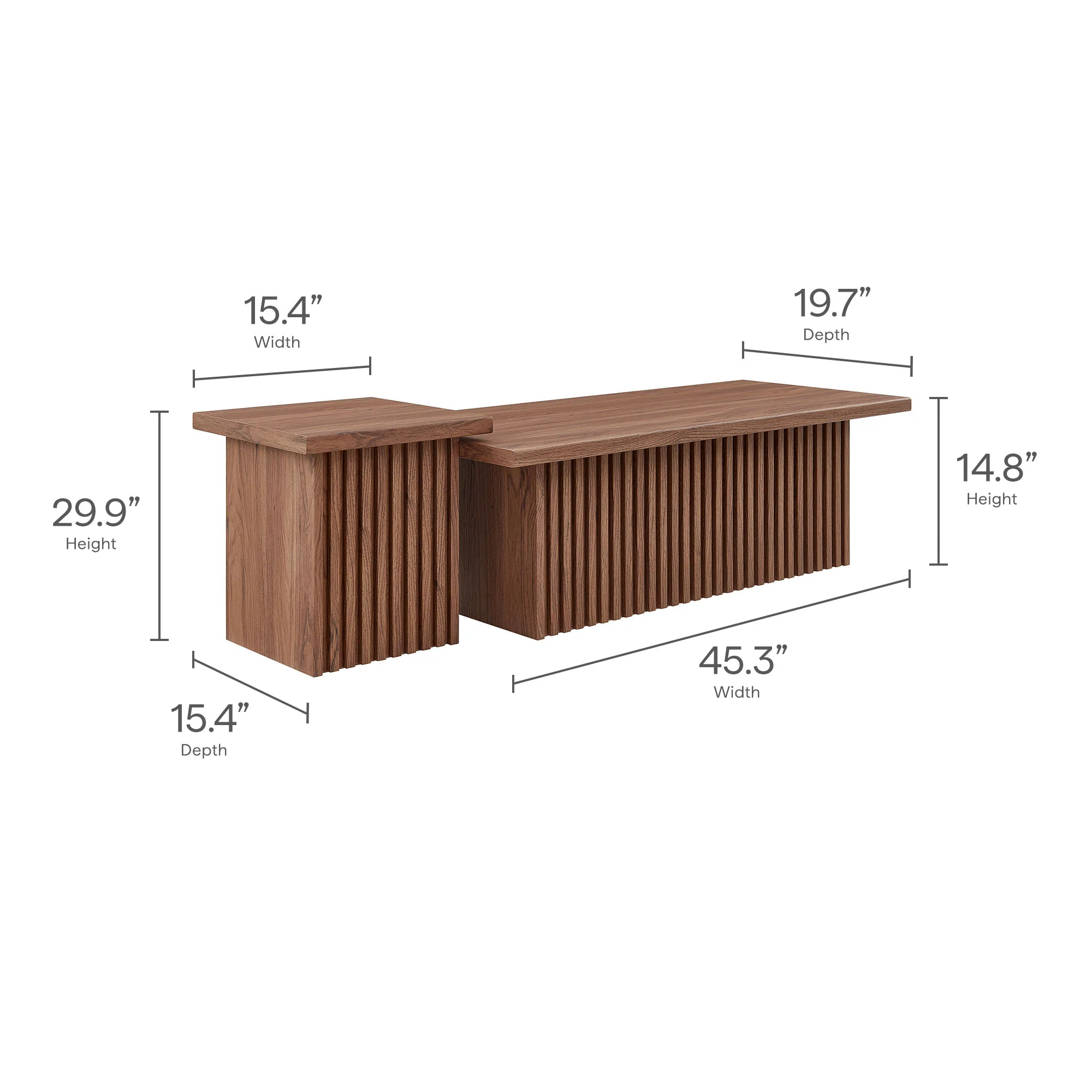 Render Nesting Coffee Tables Set of 2 by Modway - Image 3