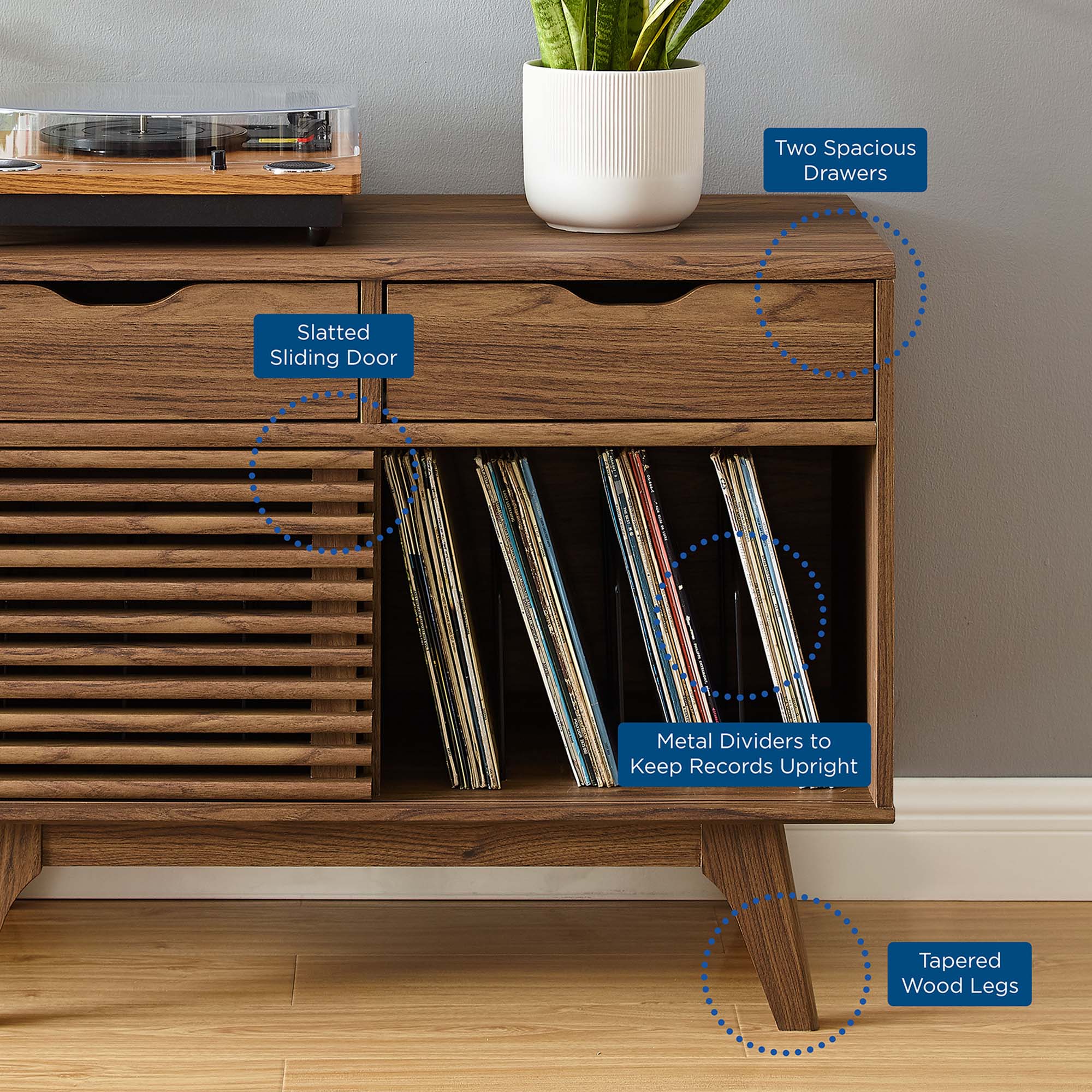 Render Vinyl Record Display Stand by Modway - Image 2