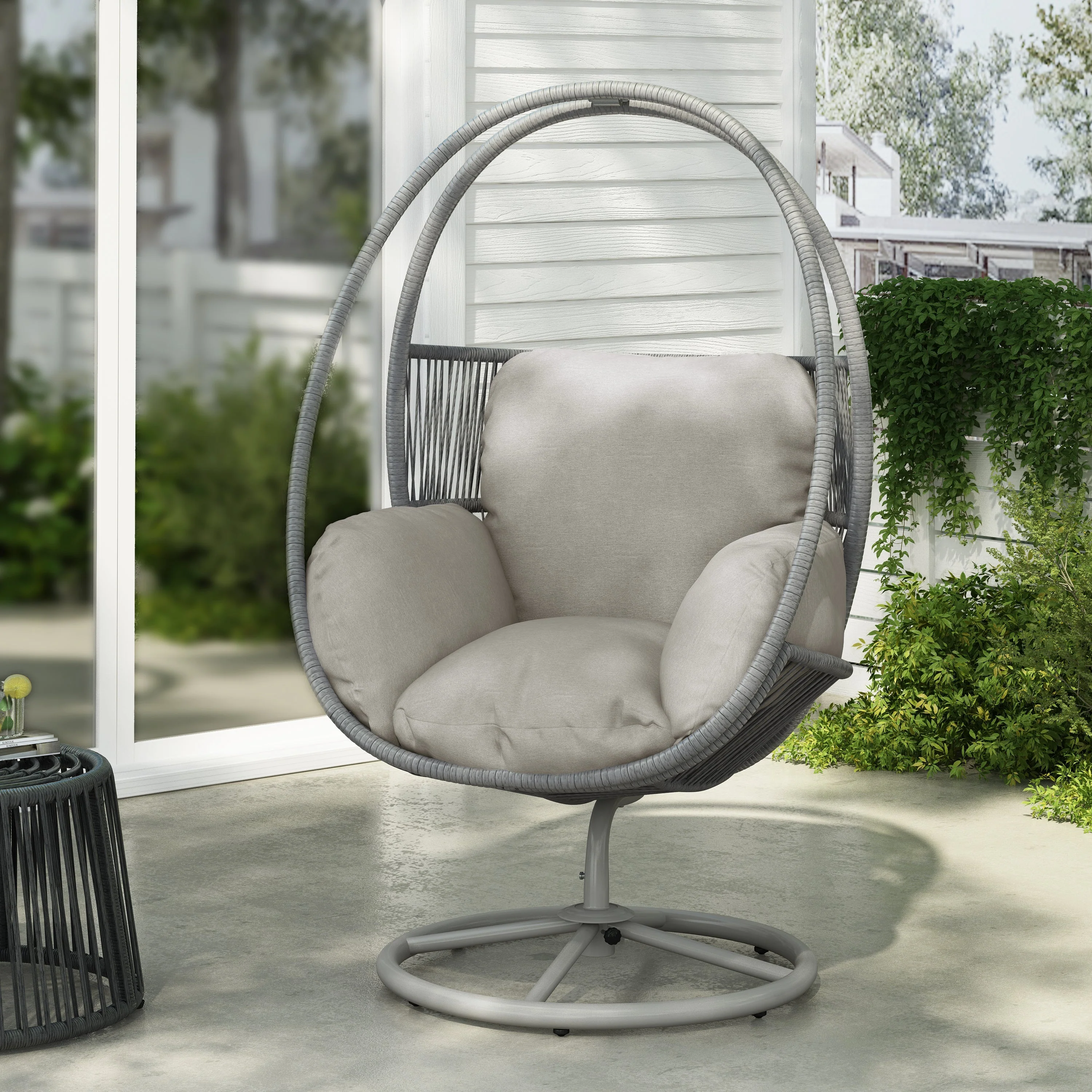 Reno Outdoor Wicker Swivel Lounge Chair - Image 8