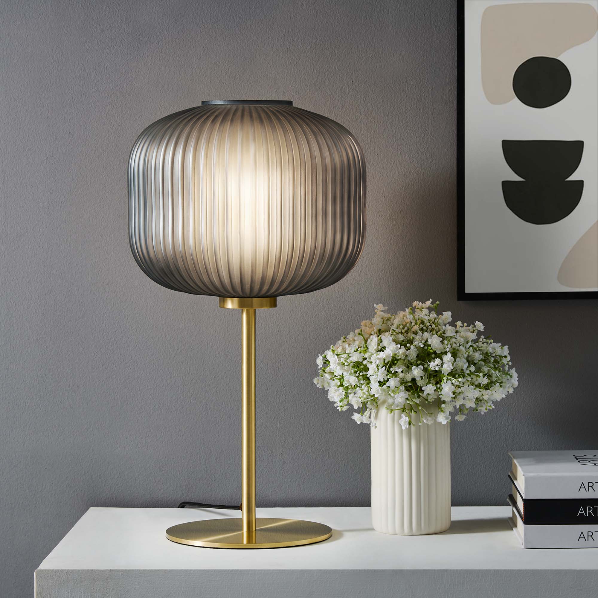 Reprise Glass Sphere Glass and Metal Table Lamp by Modway - Image 8