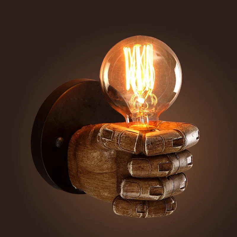 Resin Hand Wall Lamp – Left/Right Fist Sconce Light for Bar, Restaurant & Home Decor - Image 2