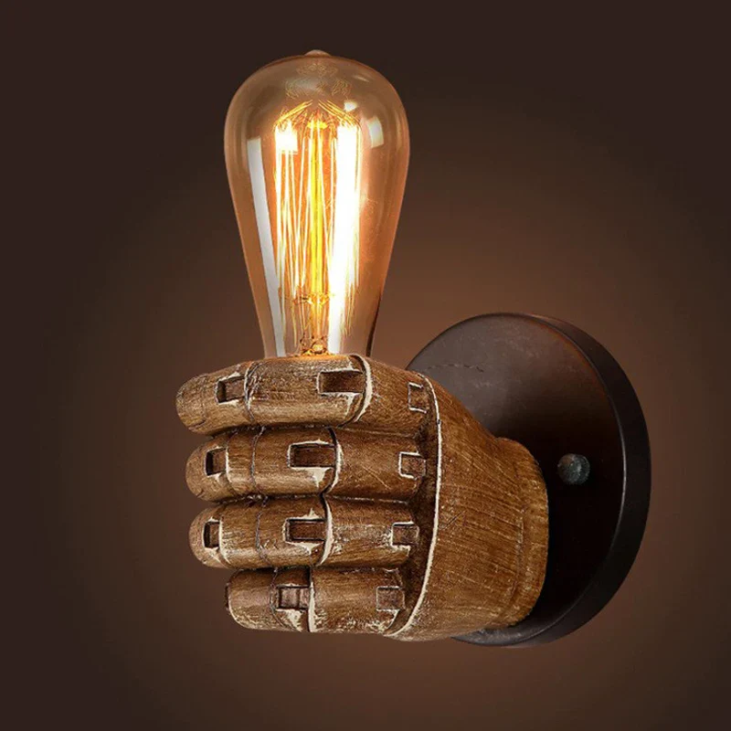 Resin Hand Wall Lamp – Left/Right Fist Sconce Light for Bar, Restaurant & Home Decor - Image 3