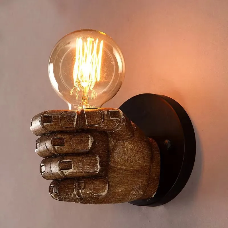 Resin Hand Wall Lamp – Left/Right Fist Sconce Light for Bar, Restaurant & Home Decor - Image 9