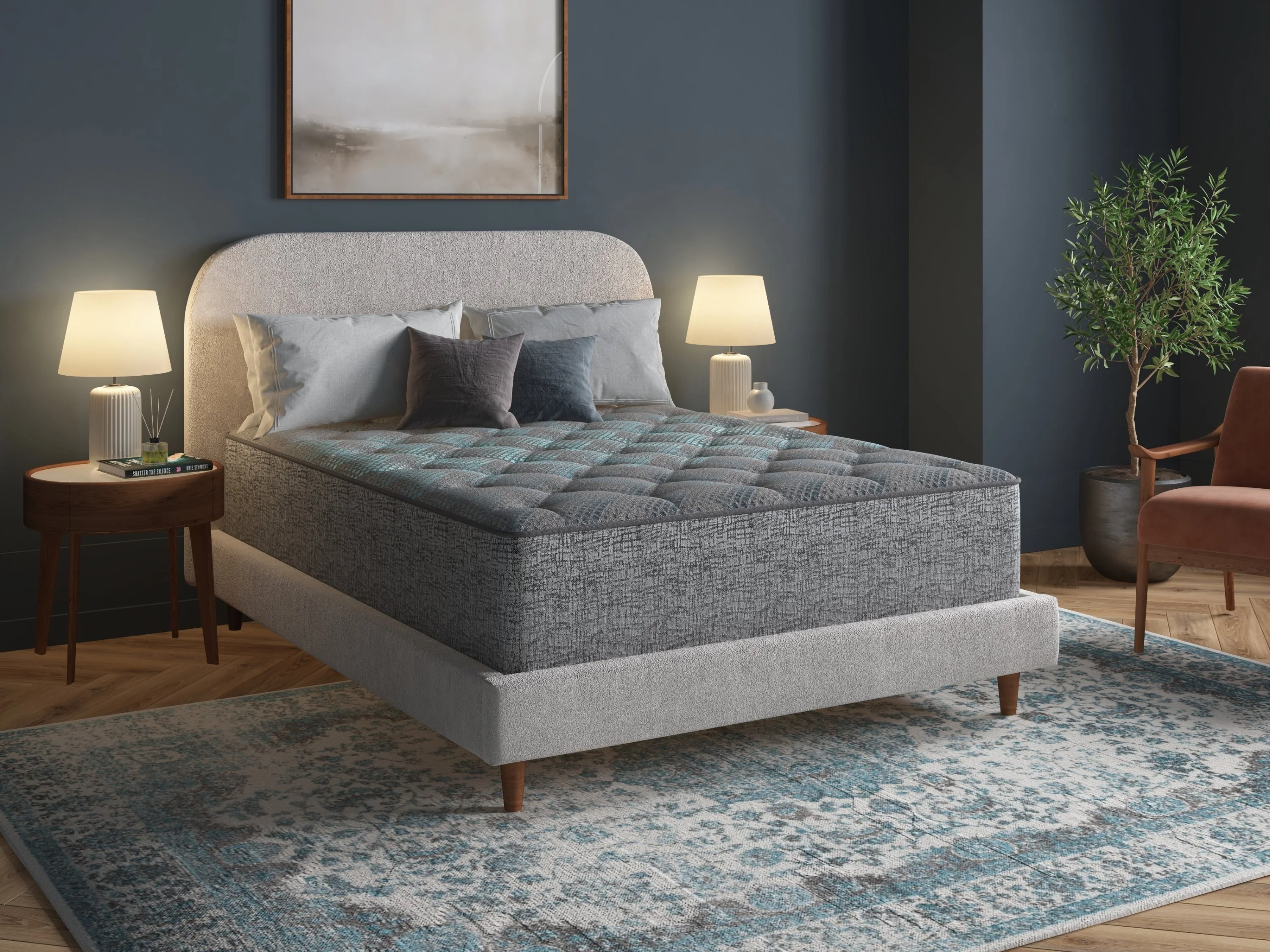 Restonic comfort care 13' hybrid mattress, individual pocketed coil mattress , firm comfort - Image 36