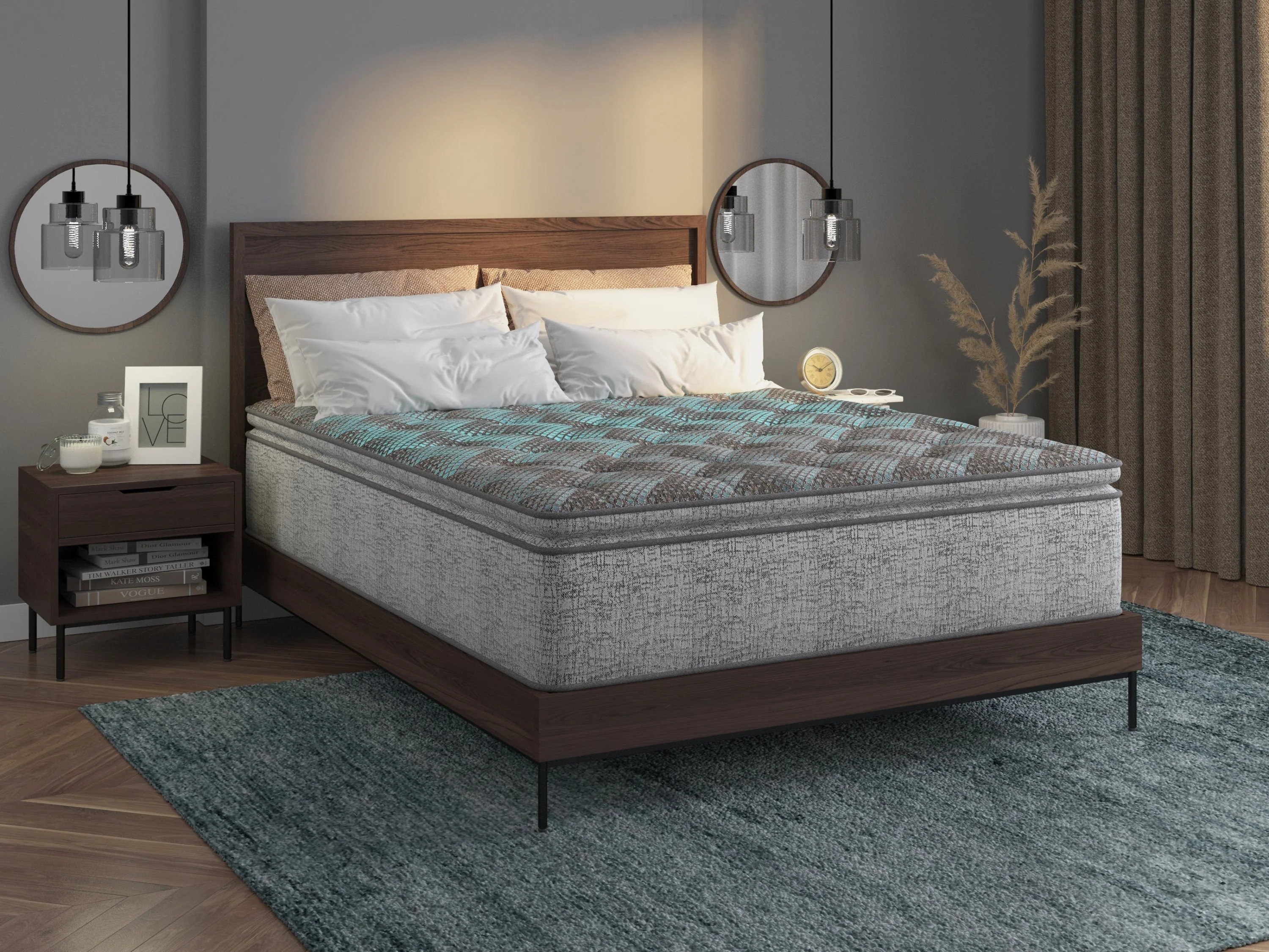 Restonic comfort care 14' euro top hybrid mattress, individual pocketed coil mattress , plush comfort - Image 26