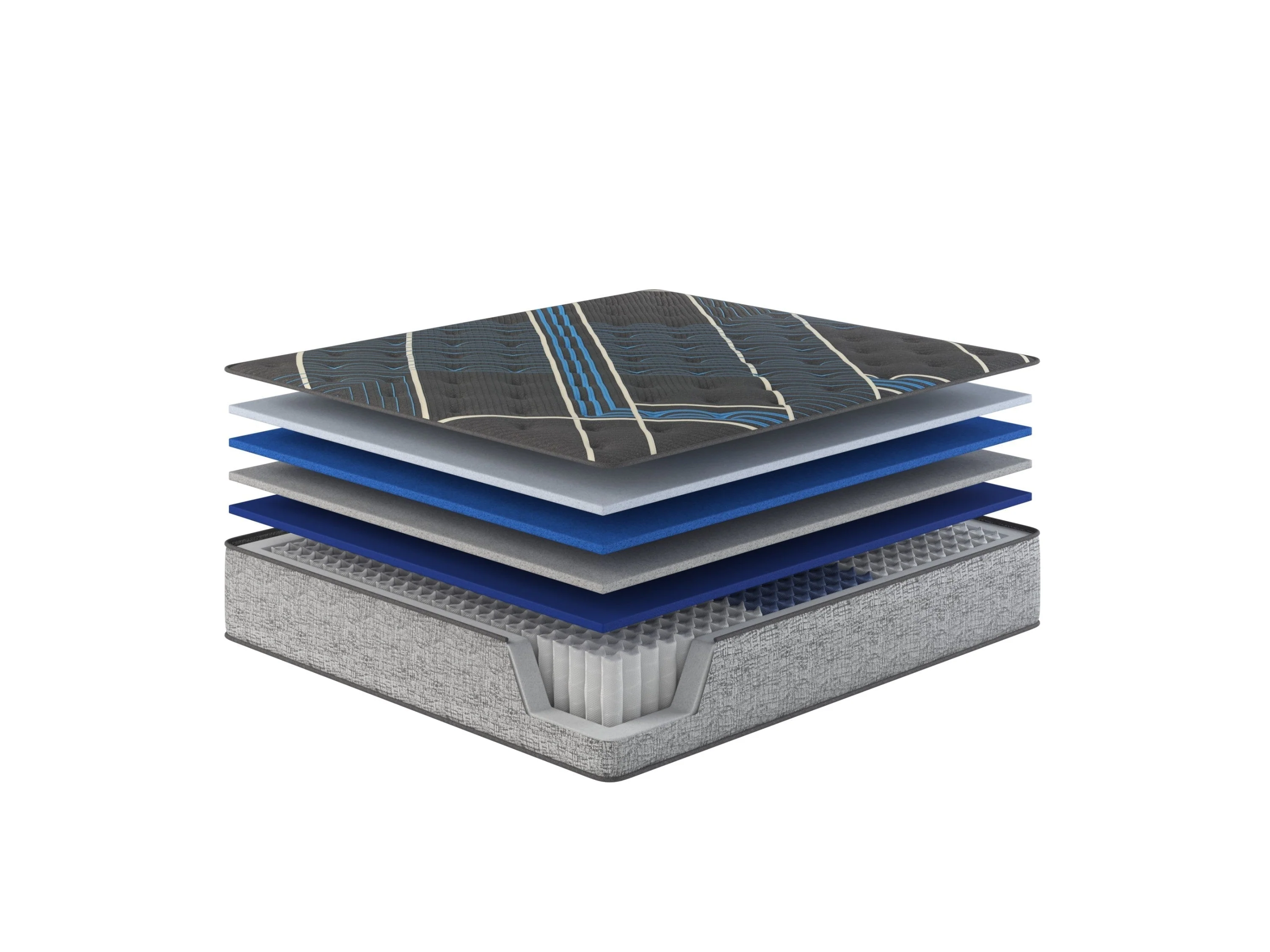 Restonic comfort care 14' hybrid mattress, individual pocketed coil mattress , firm comfort - Image 15