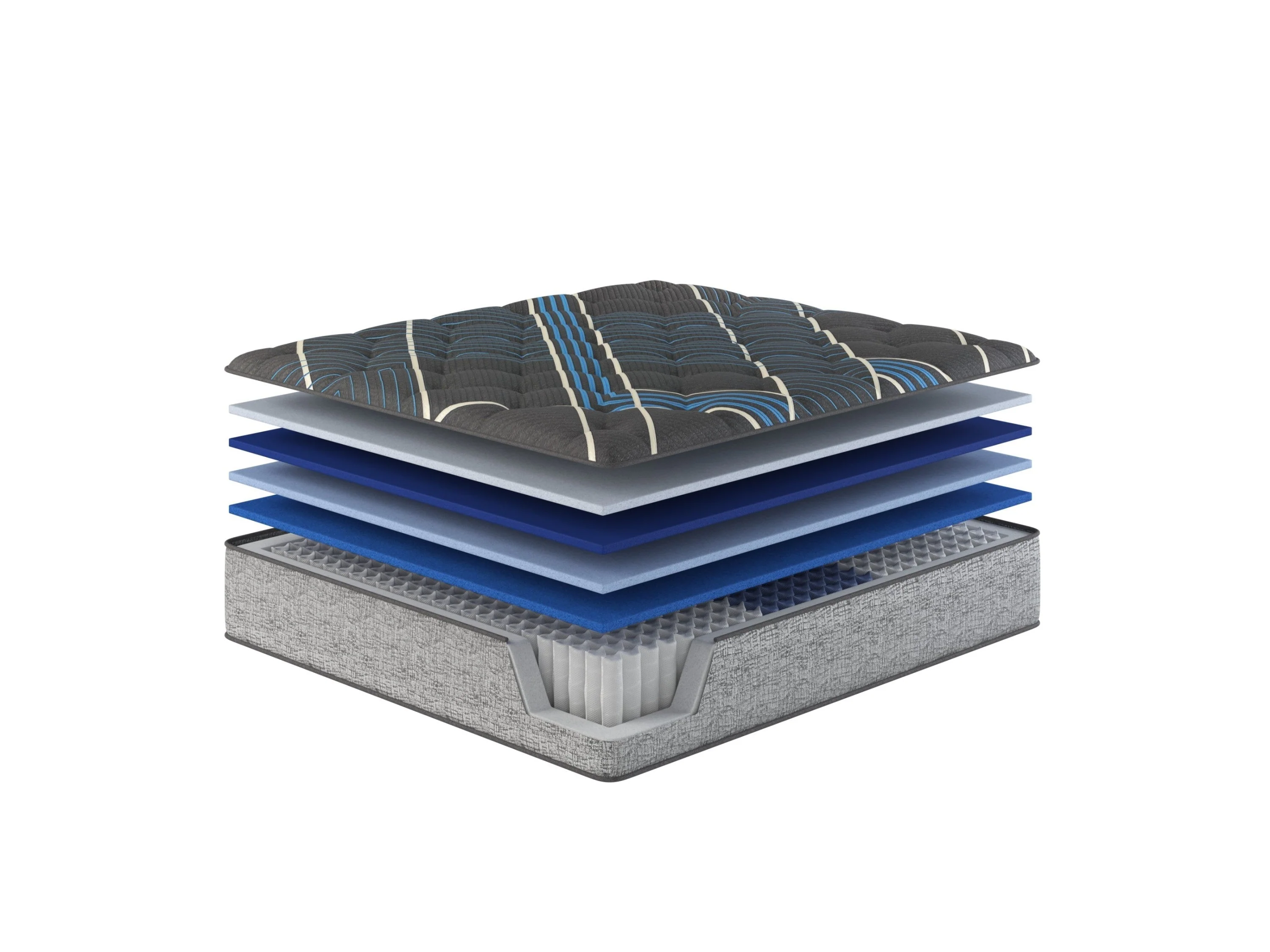 Restonic comfort care 14' hybrid mattress, individual pocketed coil mattress , medium comfort - Image 3