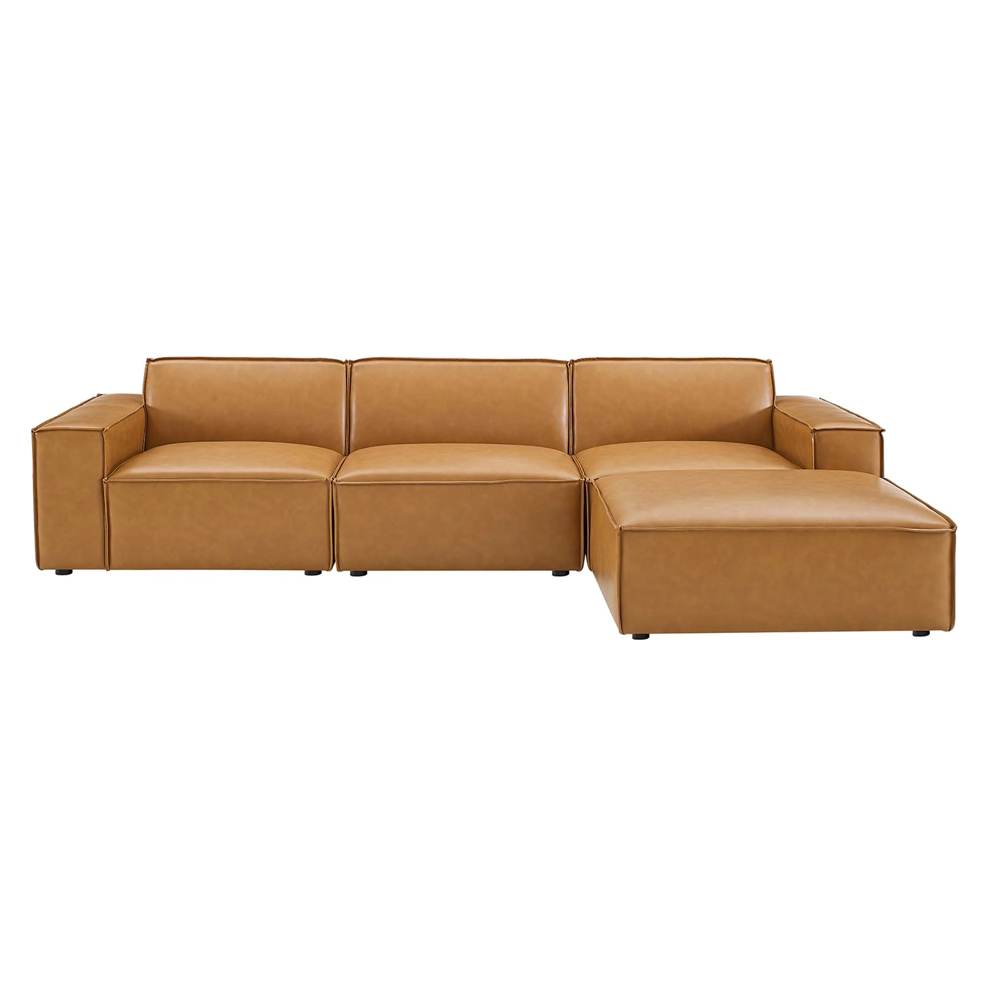 Restore 4-Piece Vegan Leather Sectional Sofa by Modway - Image 2