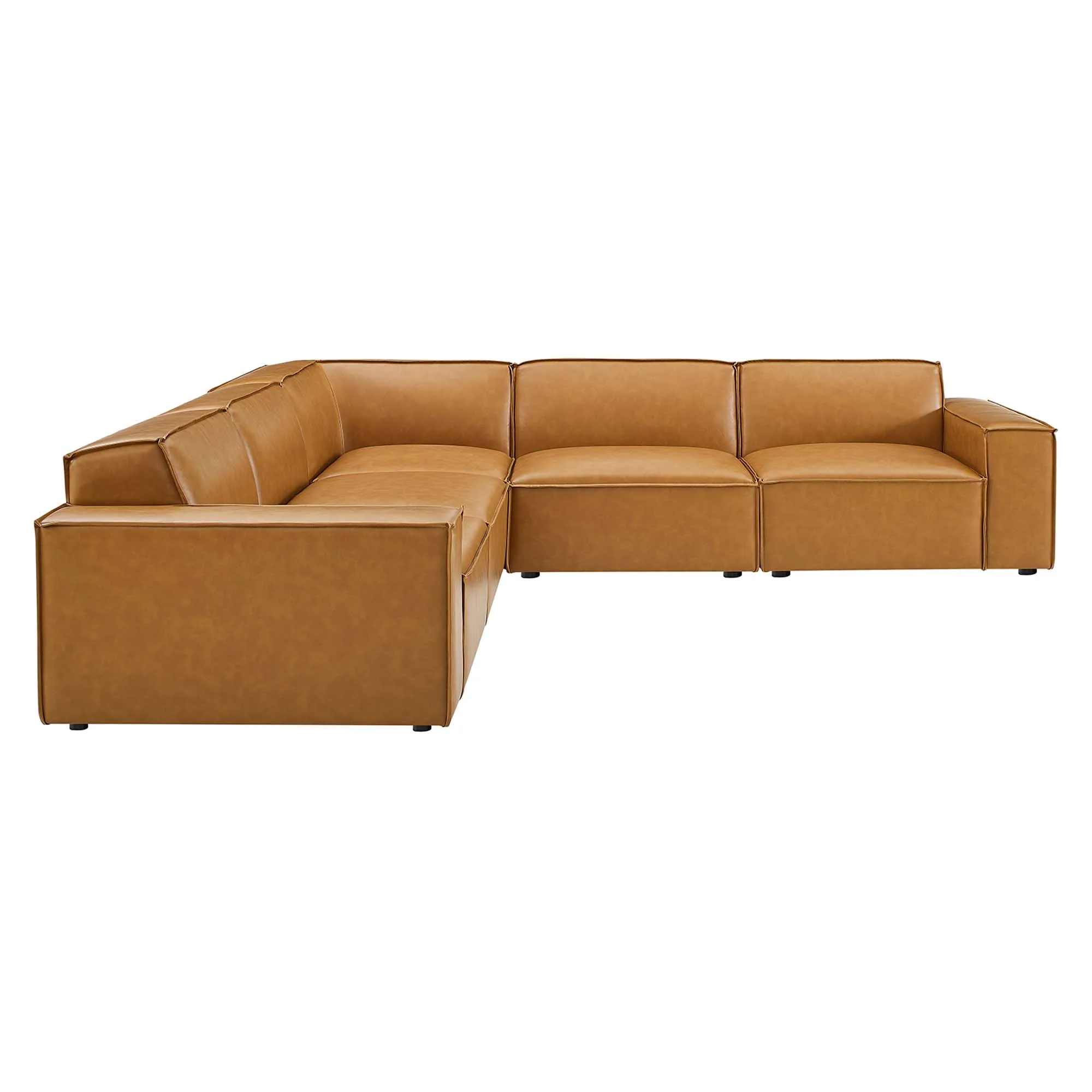 Restore 5-Piece Vegan Leather Sectional Sofa by Modway - Image 2
