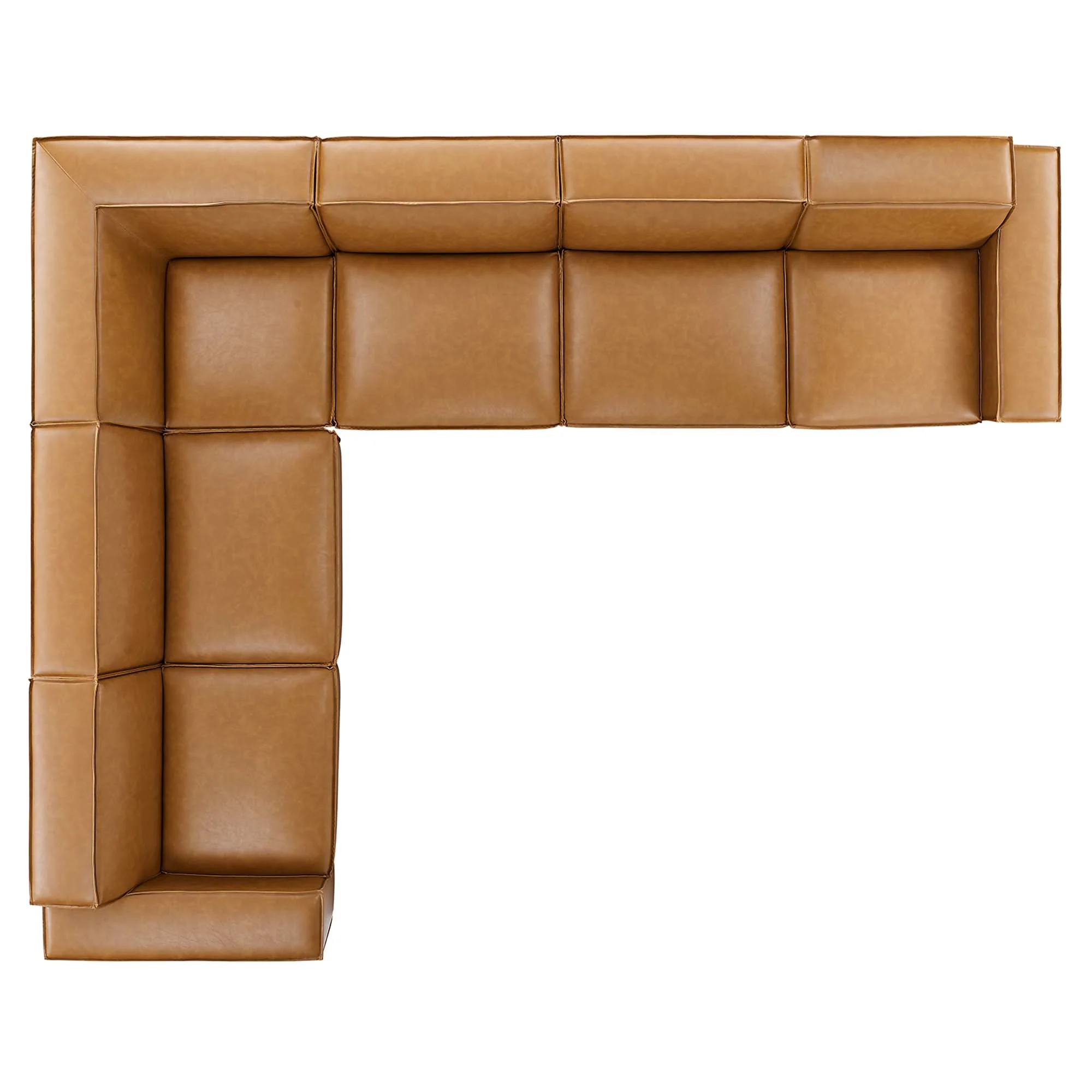 Restore 6-Piece Vegan Leather Sectional Sofa by Modway - Image 2