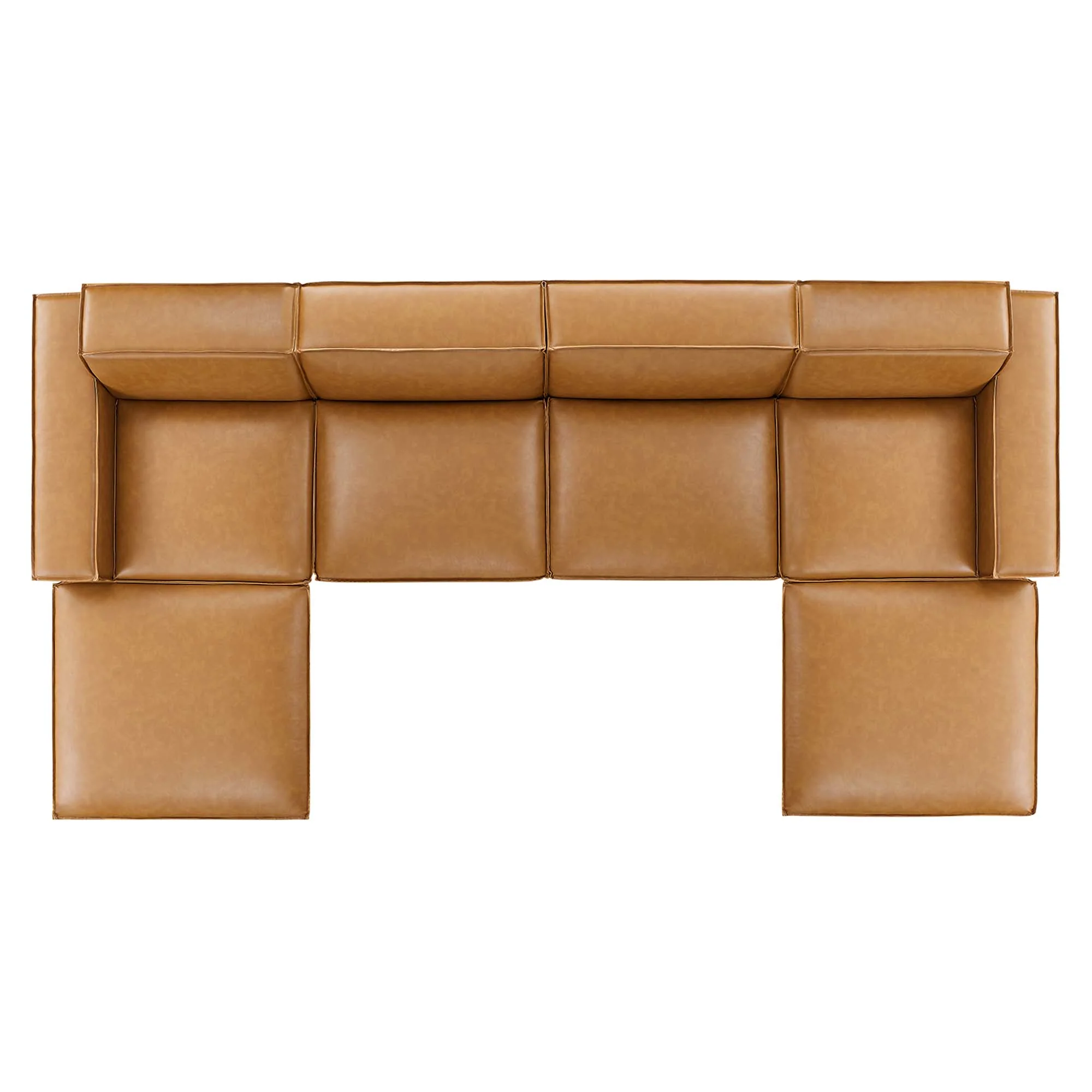 Restore 6-Piece Vegan Leather Sectional Sofa by Modway - Image 2