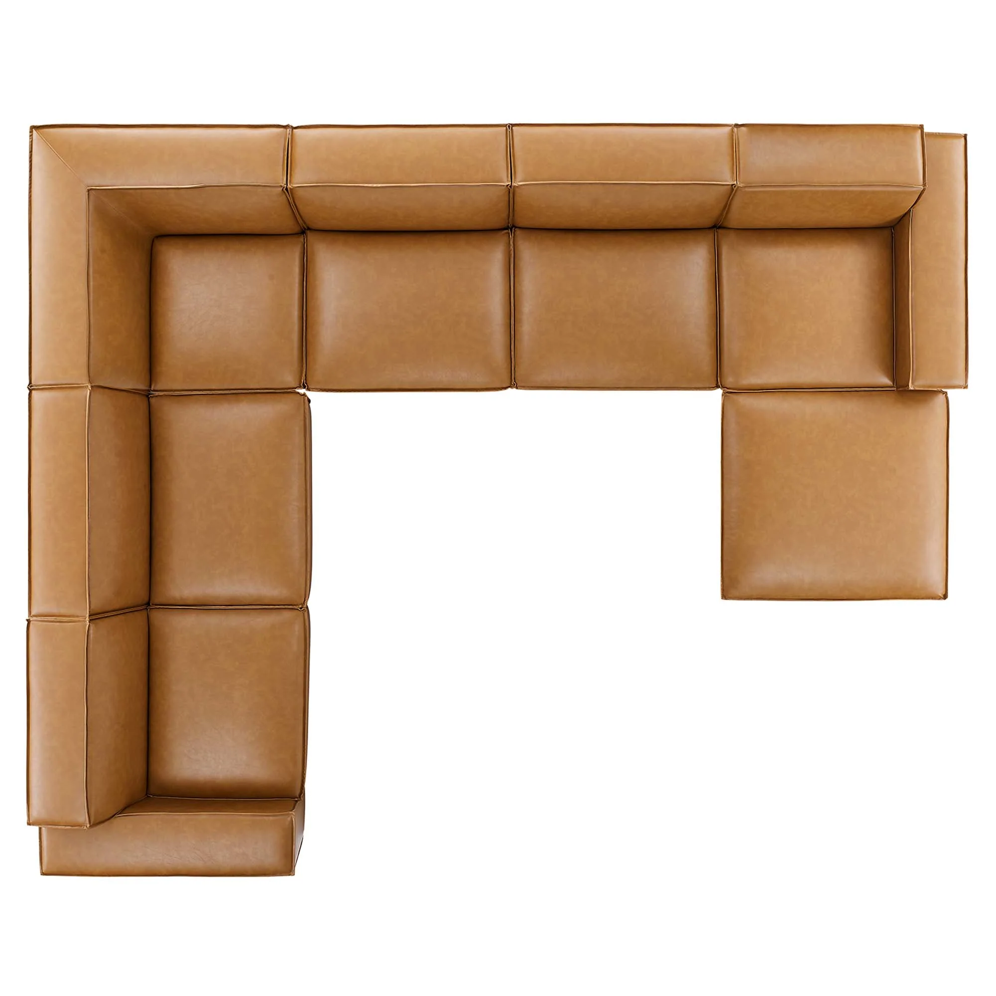 Restore 7-Piece Vegan Leather Sectional Sofa by Modway - Image 2