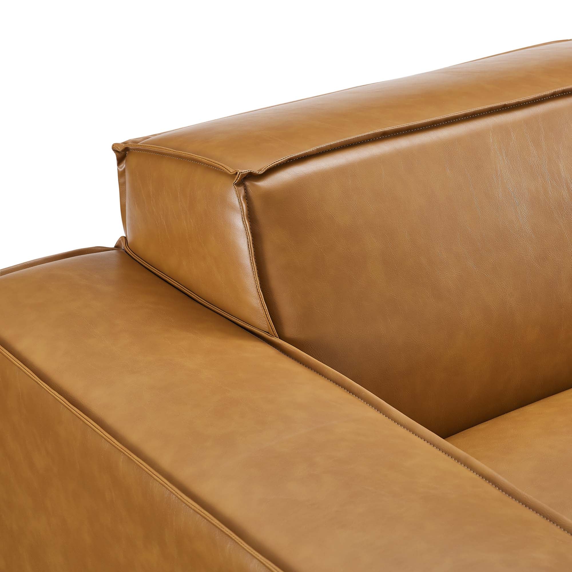 Restore Left-Arm Vegan Leather Sectional Sofa Chair by Modway - Image 5