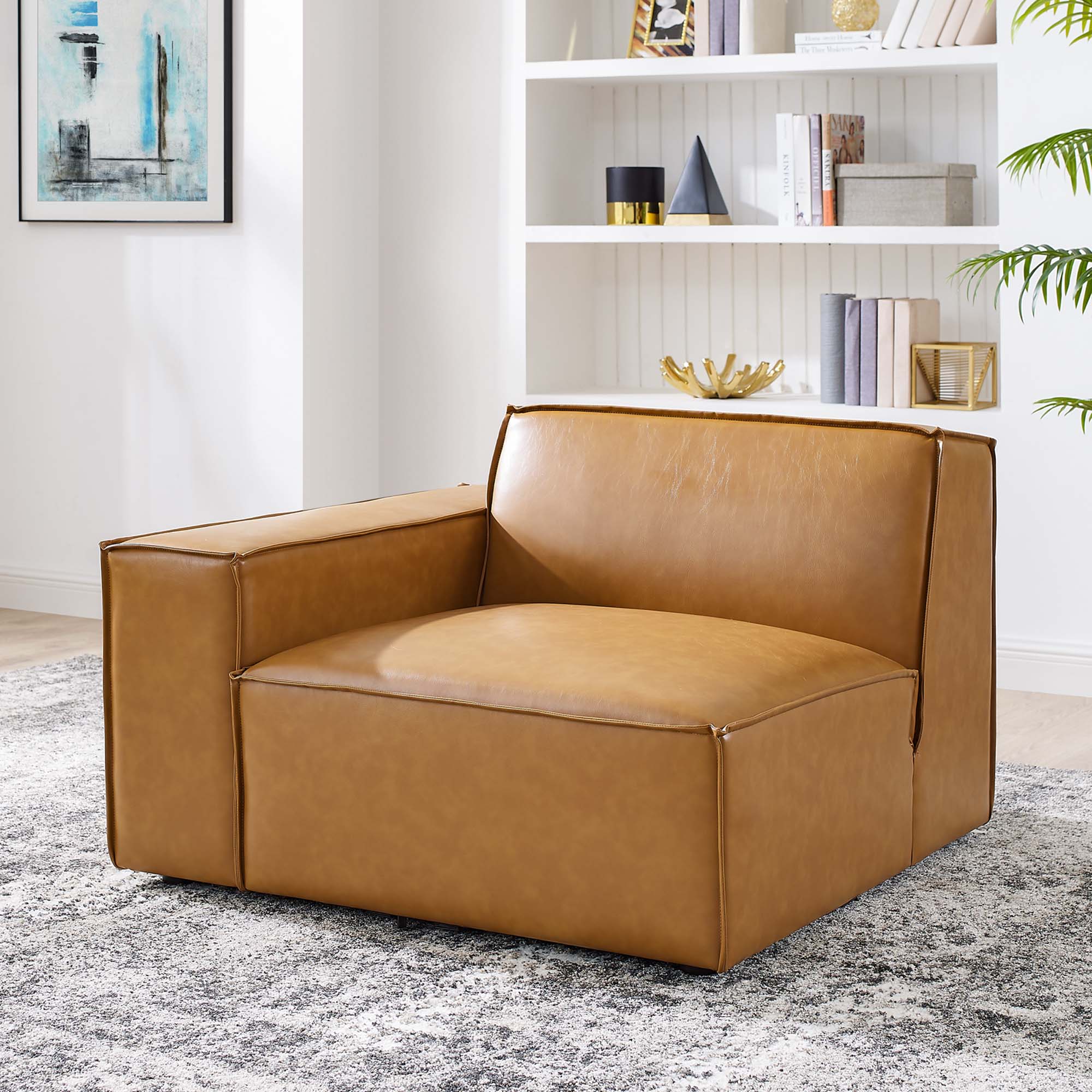 Restore Left-Arm Vegan Leather Sectional Sofa Chair by Modway - Image 6